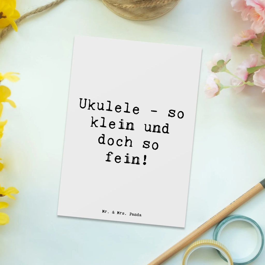 Postkarte Spruch Zauberhafte Ukulele Karte, Geschenkkarte, Ansichtskarten, Ansichtskarte, Einladung Geburtstag, Einladungskarten Geburtstag, Geburtstagskarte, Einladungskarte, Dankeskarte, Grußkarte, Einladung, Postkarte, Instrumente, Geschenke Musiker, Musikliebhaber