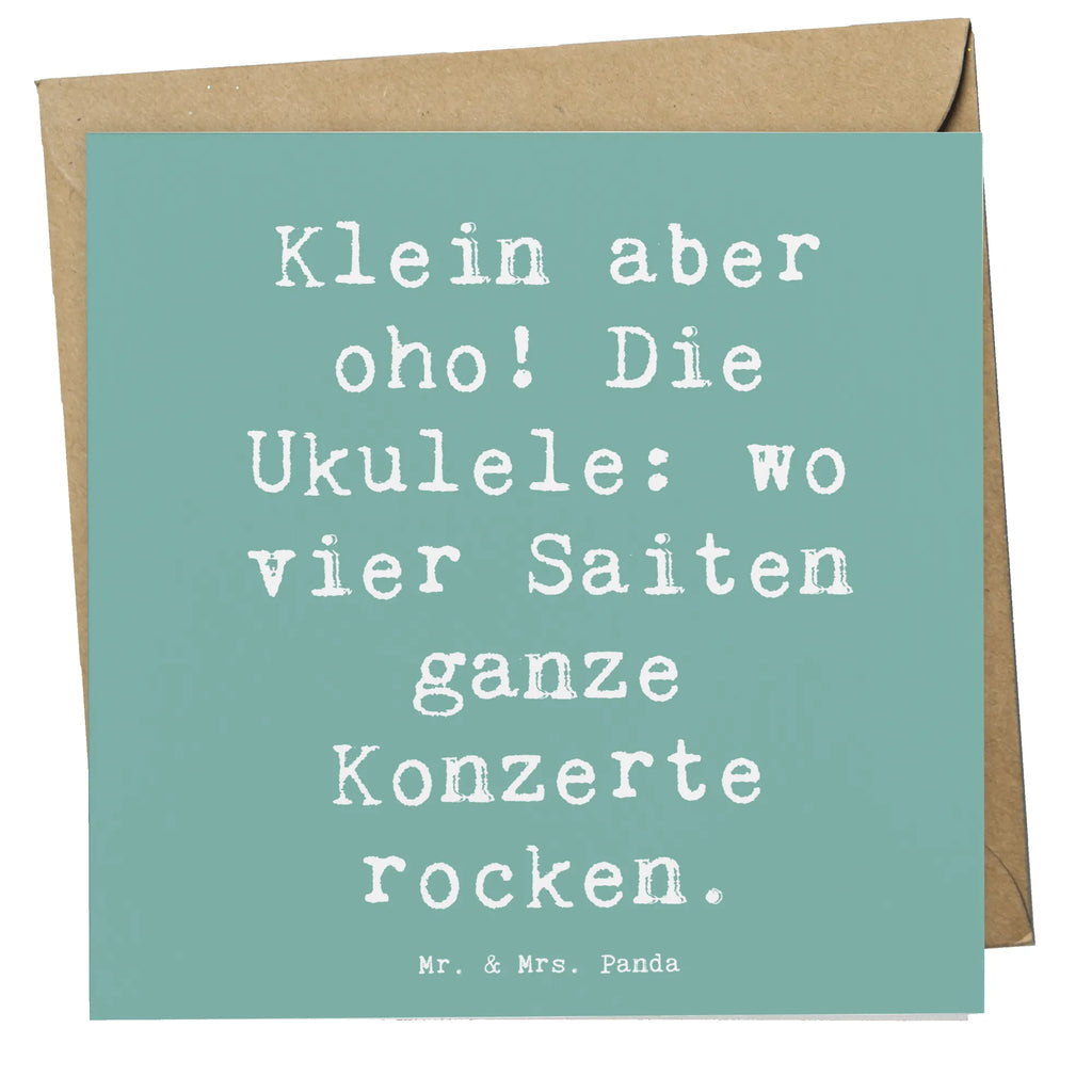 Deluxe Karte Spruch Ukulele Magie Geburtstagskarte, Karte, Glückwunschkarte, Grußkarte, Hochwertige Grußkarte, Hochzeitskarte, Hochwertige Klappkarte, Klappkarte, Einladungskarte, Instrumente, Geschenke Musiker, Musikliebhaber