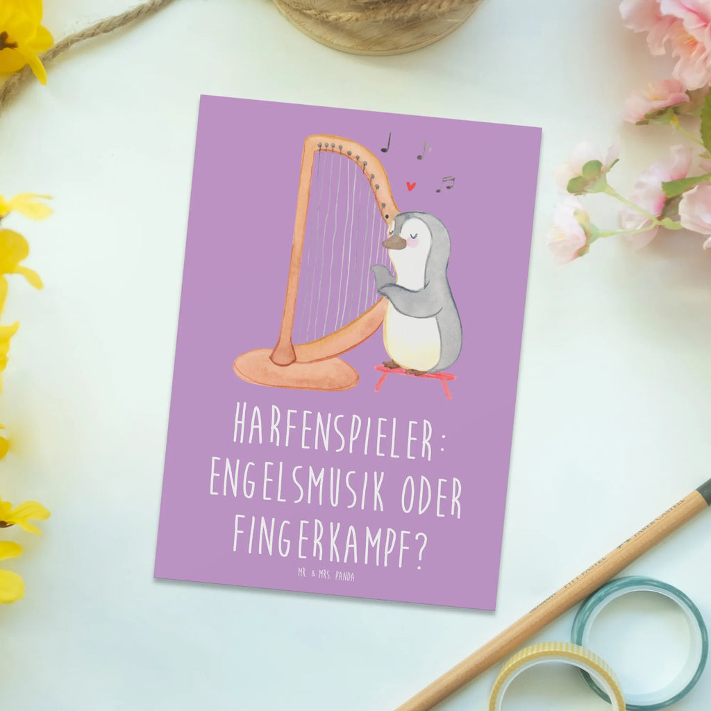 Postcard Harfenspieler: Engelsmusik oder Fingerkampf? Postkarte, Grußkarte, Ansichtskarten, Geburtstagskarte, Einladungskarte, Ansichtskarte, Einladungskarten Geburtstag, Karte, Geschenkkarte, Einladung Geburtstag, Dankeskarte, Einladung, Instrumente, Geschenke Musiker, Musikliebhaber