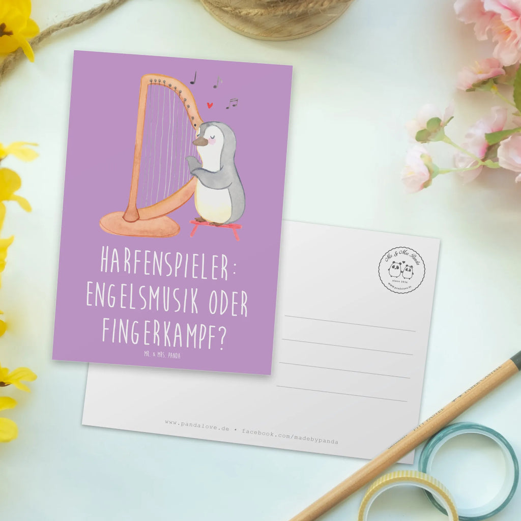 Postcard Harfenspieler: Engelsmusik oder Fingerkampf? Postkarte, Grußkarte, Ansichtskarten, Geburtstagskarte, Einladungskarte, Ansichtskarte, Einladungskarten Geburtstag, Karte, Geschenkkarte, Einladung Geburtstag, Dankeskarte, Einladung, Instrumente, Geschenke Musiker, Musikliebhaber