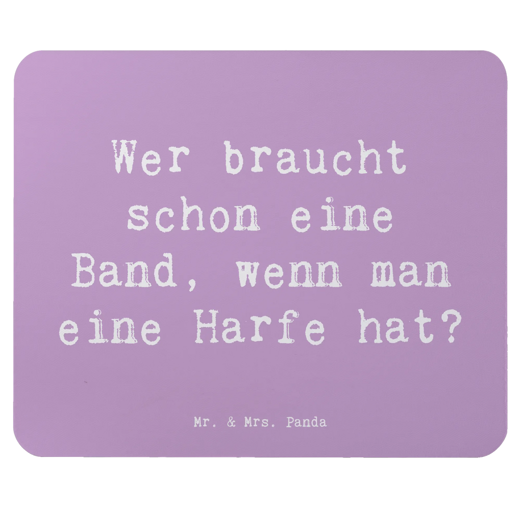 Mouse mat Saying Wer braucht schon eine Band, wenn man eine Harfe hat? PC Zubehör, Mausunterlage, Mauspad, Computer zubehör, Designer Mauspad, Einzigartiges Mauspad, Büroausstattung, Mauspad Büro, Arbeitszimmer, Mousepad, Instrumente, Geschenke Musiker, Musikliebhaber