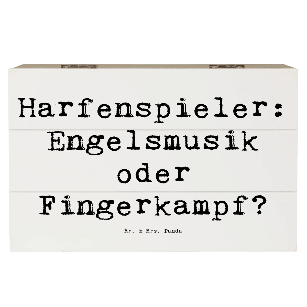 Wooden chest Saying Harfenspieler: Engelsmusik oder Fingerkampf? Instruments, gifts for musicians, music enthusiasts