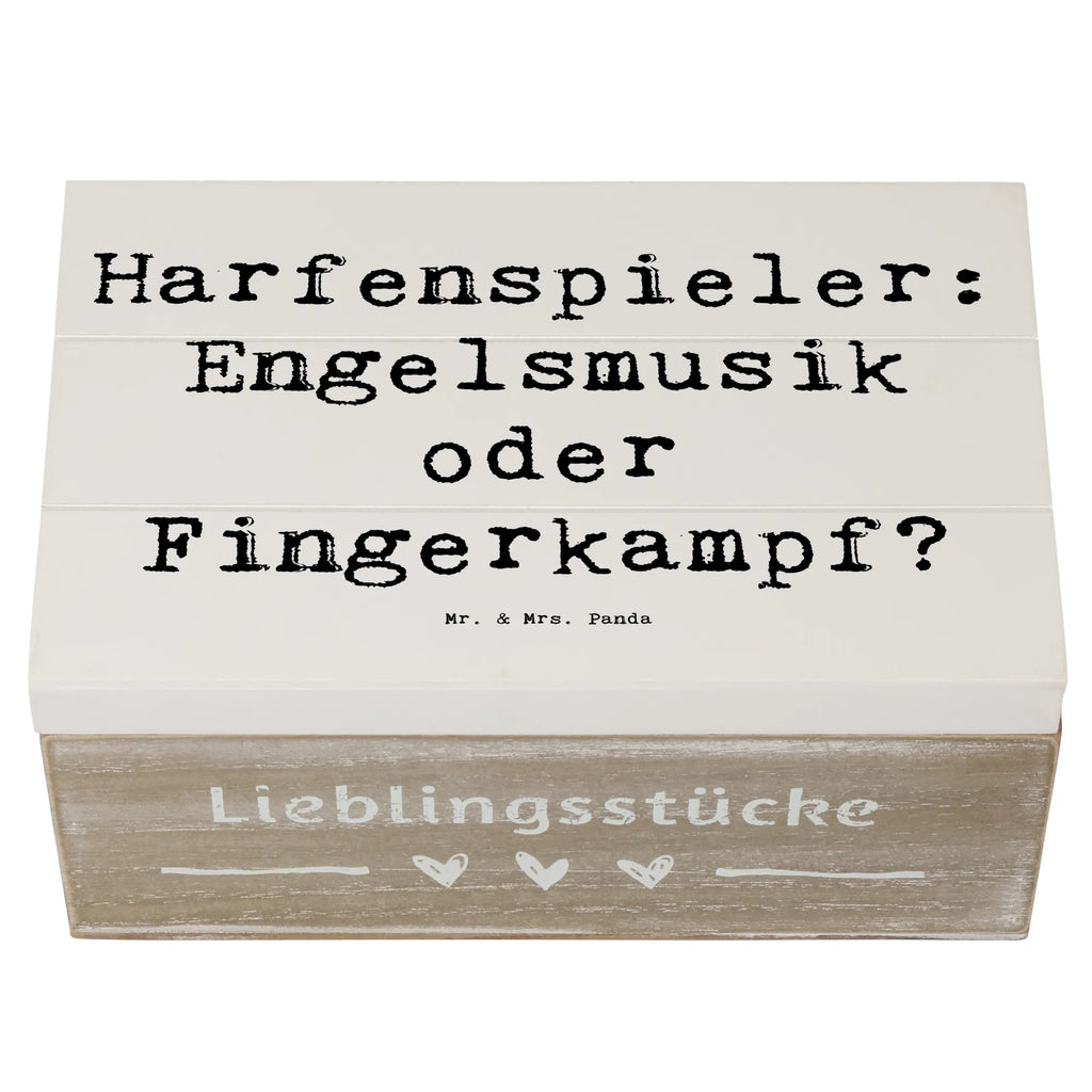Wooden chest Saying Harfenspieler: Engelsmusik oder Fingerkampf? XXL, Geschenkdose, Truhe, Kiste, Schatulle, Geschenkbox, Dekokiste, Erinnerungskiste, Holzkiste, Erinnerungsbox, Aufbewahrungsbox, Schatzkiste, Instrumente, Geschenke Musiker, Musikliebhaber