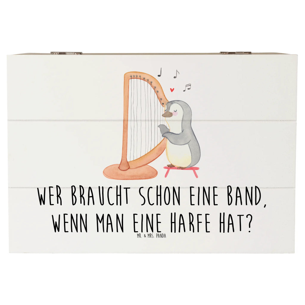 Holzkiste Wer braucht schon eine Band, wenn man eine Harfe hat? Schatzkiste, Geschenkbox, Truhe, XXL, Dekokiste, Aufbewahrungsbox, Holzkiste, Kiste, Schatulle, Erinnerungskiste, Geschenkdose, Erinnerungsbox, Instrumente, Geschenke Musiker, Musikliebhaber
