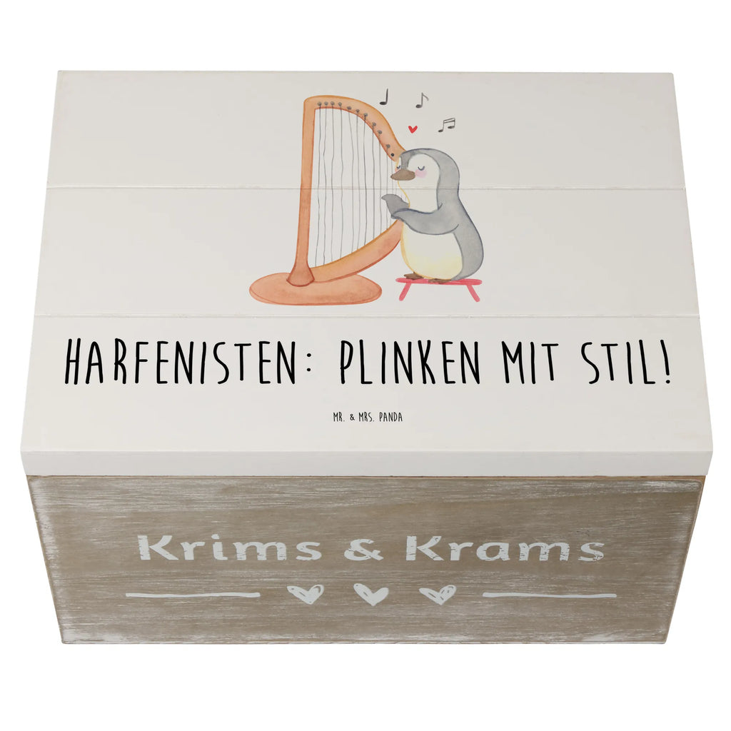 Holzkiste Harfe mit Stil Aufbewahrungsbox, XXL, Geschenkdose, Dekokiste, Schatulle, Kiste, Erinnerungskiste, Schatzkiste, Holzkiste, Truhe, Geschenkbox, Erinnerungsbox, Instrumente, Geschenke Musiker, Musikliebhaber