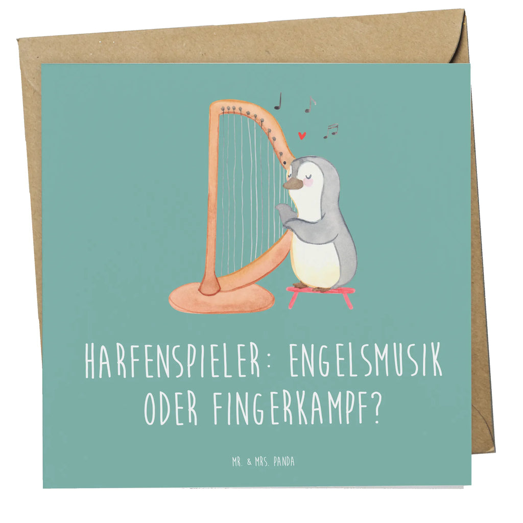 Deluxe Card Harfenspieler: Engelsmusik oder Fingerkampf? Einladungskarte, Geburtstagskarte, Hochzeitskarte, Hochwertige Klappkarte, Klappkarte, Grußkarte, Glückwunschkarte, Hochwertige Grußkarte, Karte, Instrumente, Geschenke Musiker, Musikliebhaber
