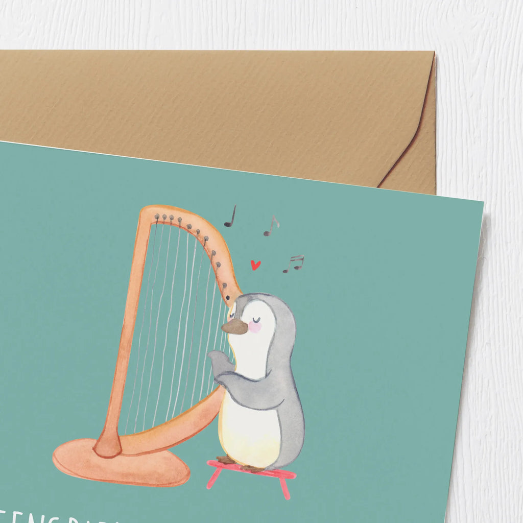 Deluxe Card Harfenspieler: Engelsmusik oder Fingerkampf? Einladungskarte, Geburtstagskarte, Hochzeitskarte, Hochwertige Klappkarte, Klappkarte, Grußkarte, Glückwunschkarte, Hochwertige Grußkarte, Karte, Instrumente, Geschenke Musiker, Musikliebhaber