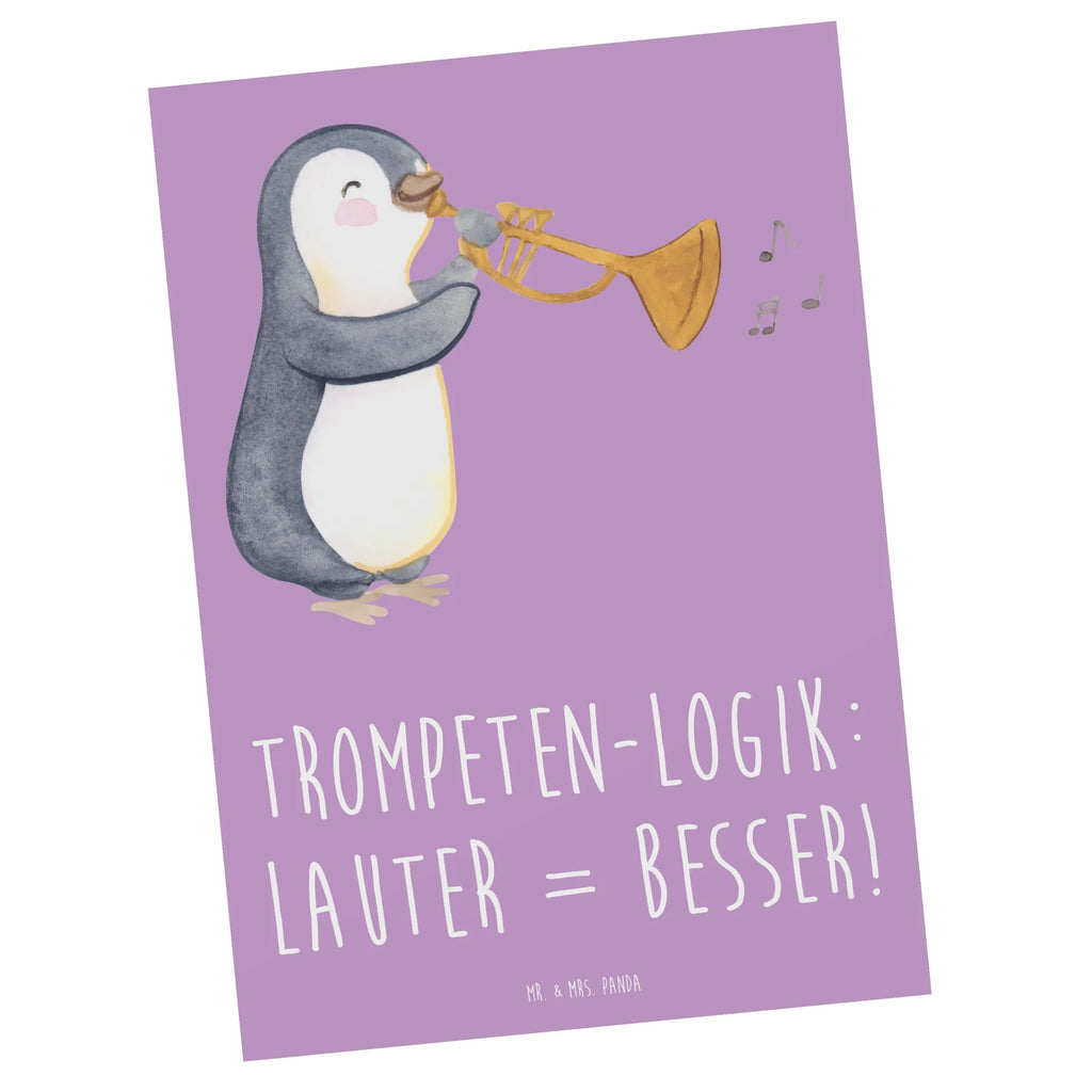 Postcard Trompeten-Logik: Lauter = Besser! Ansichtskarte, Einladung Geburtstag, Geburtstagskarte, Karte, Einladung, Dankeskarte, Grußkarte, Einladungskarte, Ansichtskarten, Postkarte, Einladungskarten Geburtstag, Geschenkkarte, Instrumente, Geschenke Musiker, Musikliebhaber