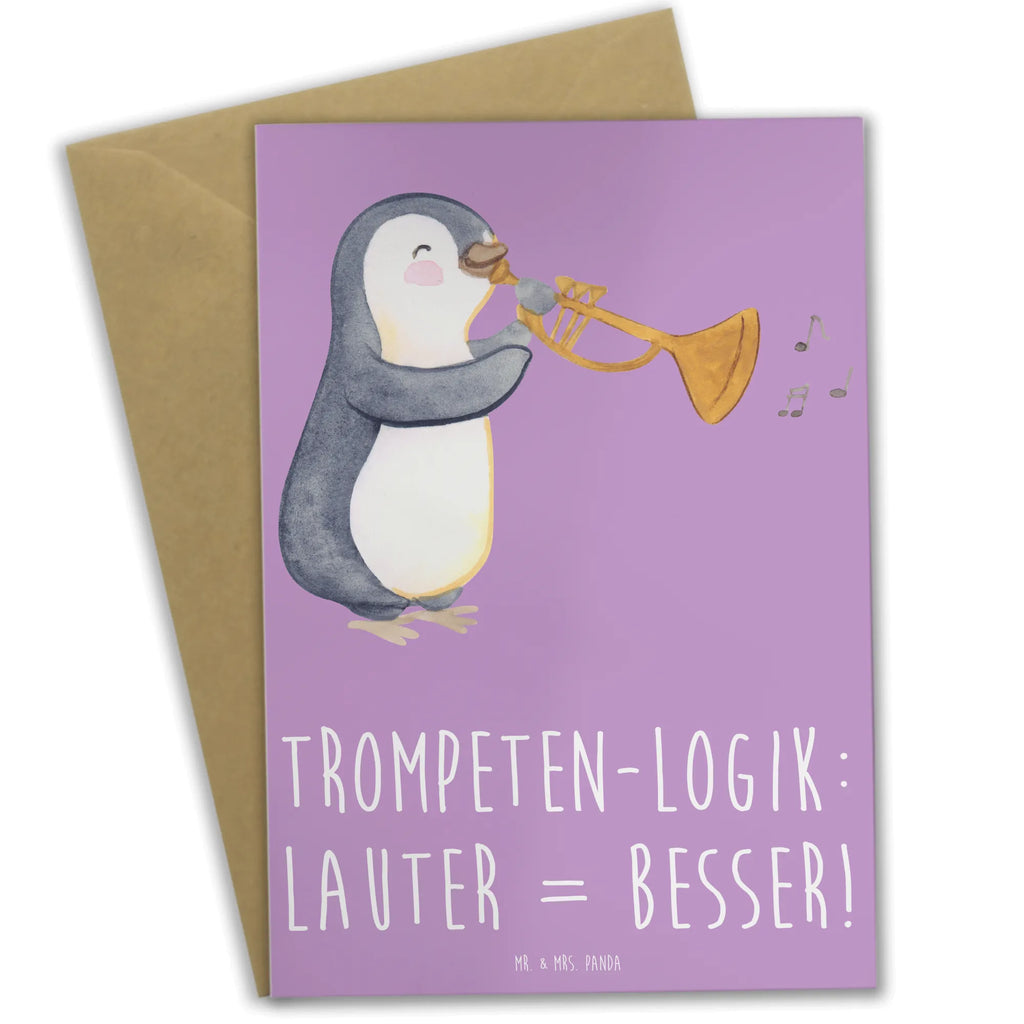 Grußkarte Trompeten Weisheit Hochzeitskarte, Einladungskarte, Klappkarte, Ansichtskarten, Geburtstagskarte, Grußkarte, Karte, Glückwunschkarte, Instrumente, Geschenke Musiker, Musikliebhaber