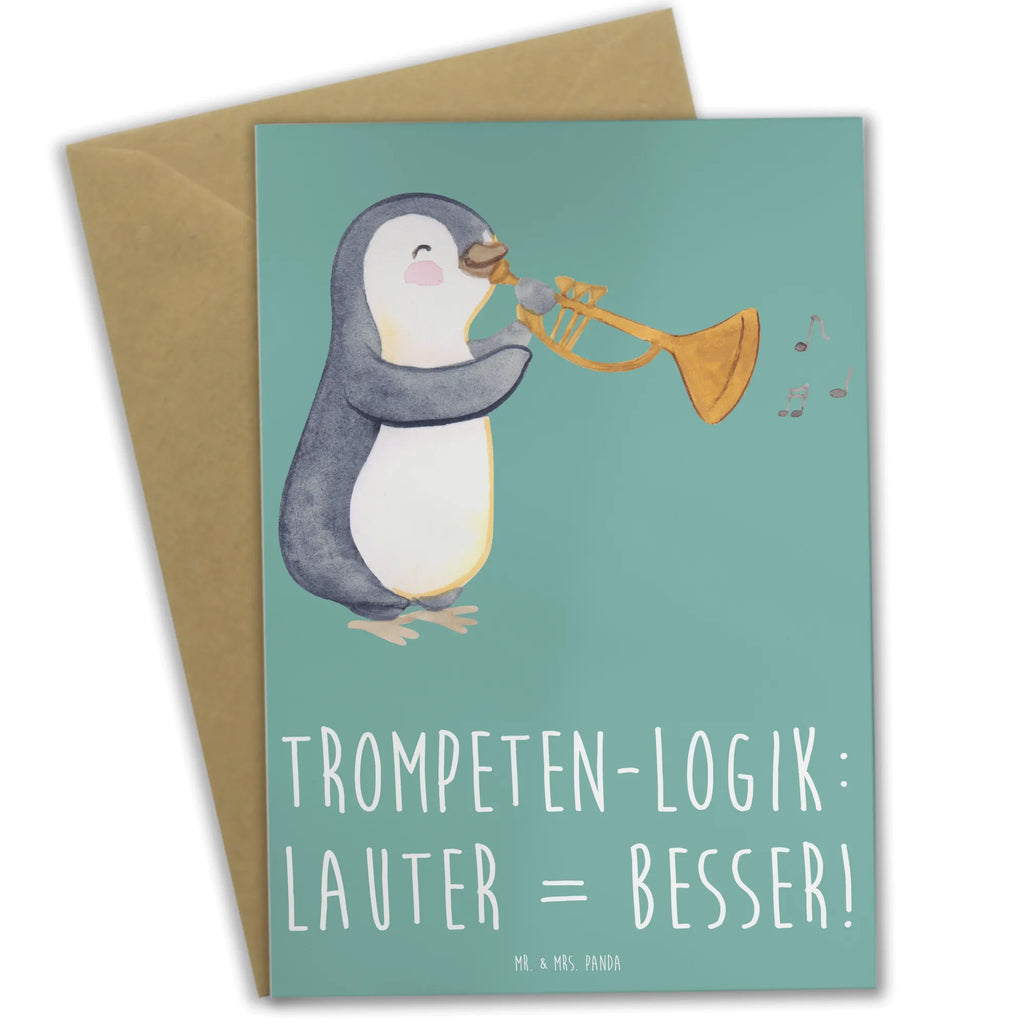 Grußkarte Trompeten Weisheit Hochzeitskarte, Einladungskarte, Klappkarte, Ansichtskarten, Geburtstagskarte, Grußkarte, Karte, Glückwunschkarte, Instrumente, Geschenke Musiker, Musikliebhaber