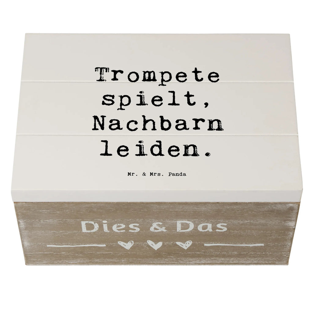 Holzkiste Spruch Trompete Freude Kiste, Dekokiste, Holzkiste, Erinnerungskiste, Schatzkiste, Geschenkdose, Schatulle, Geschenkbox, XXL, Aufbewahrungsbox, Erinnerungsbox, Truhe, Instrumente, Geschenke Musiker, Musikliebhaber