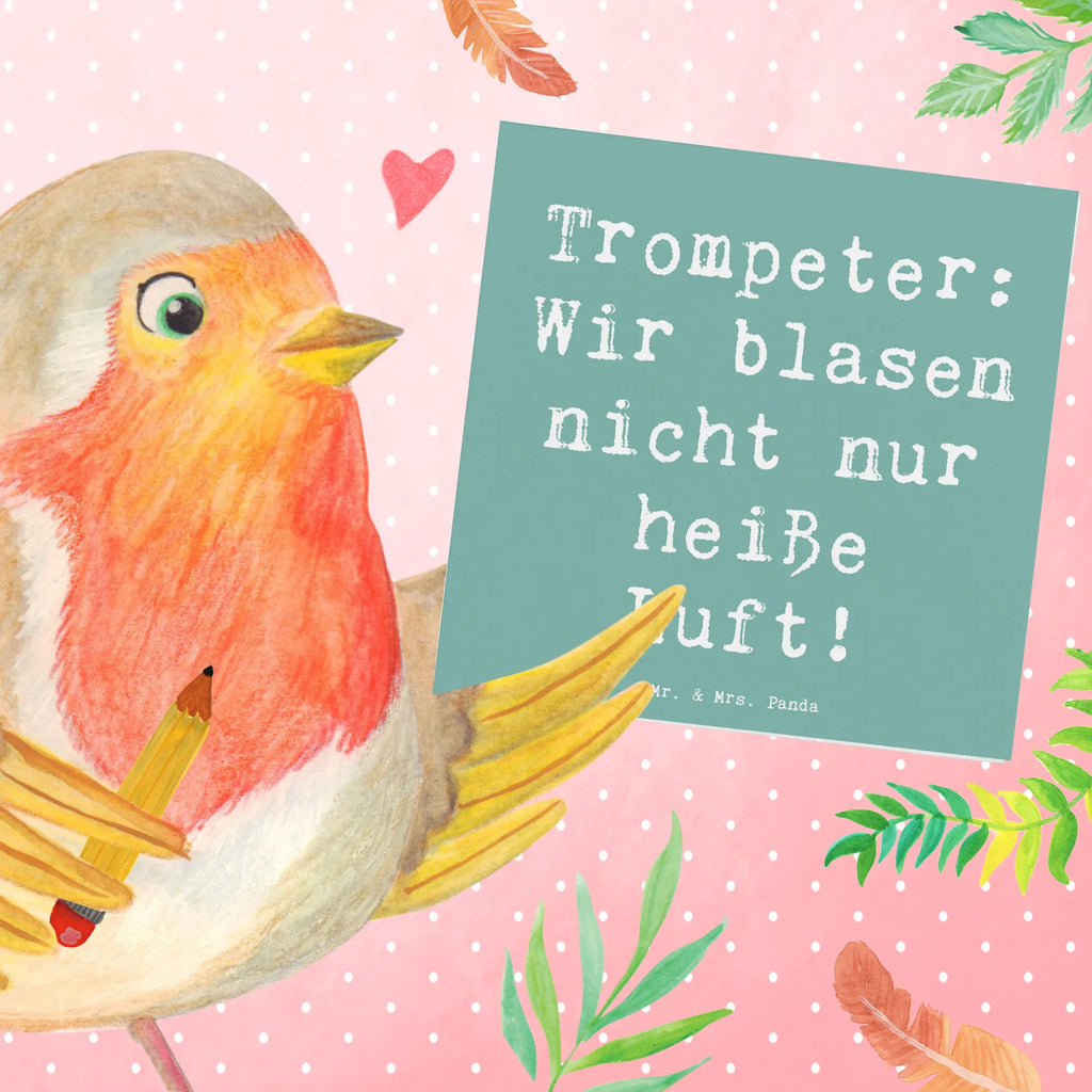 Deluxe Karte Spruch Trompete Kunst Hochzeitskarte, Hochwertige Grußkarte, Grußkarte, Karte, Glückwunschkarte, Klappkarte, Geburtstagskarte, Einladungskarte, Hochwertige Klappkarte, Instrumente, Geschenke Musiker, Musikliebhaber