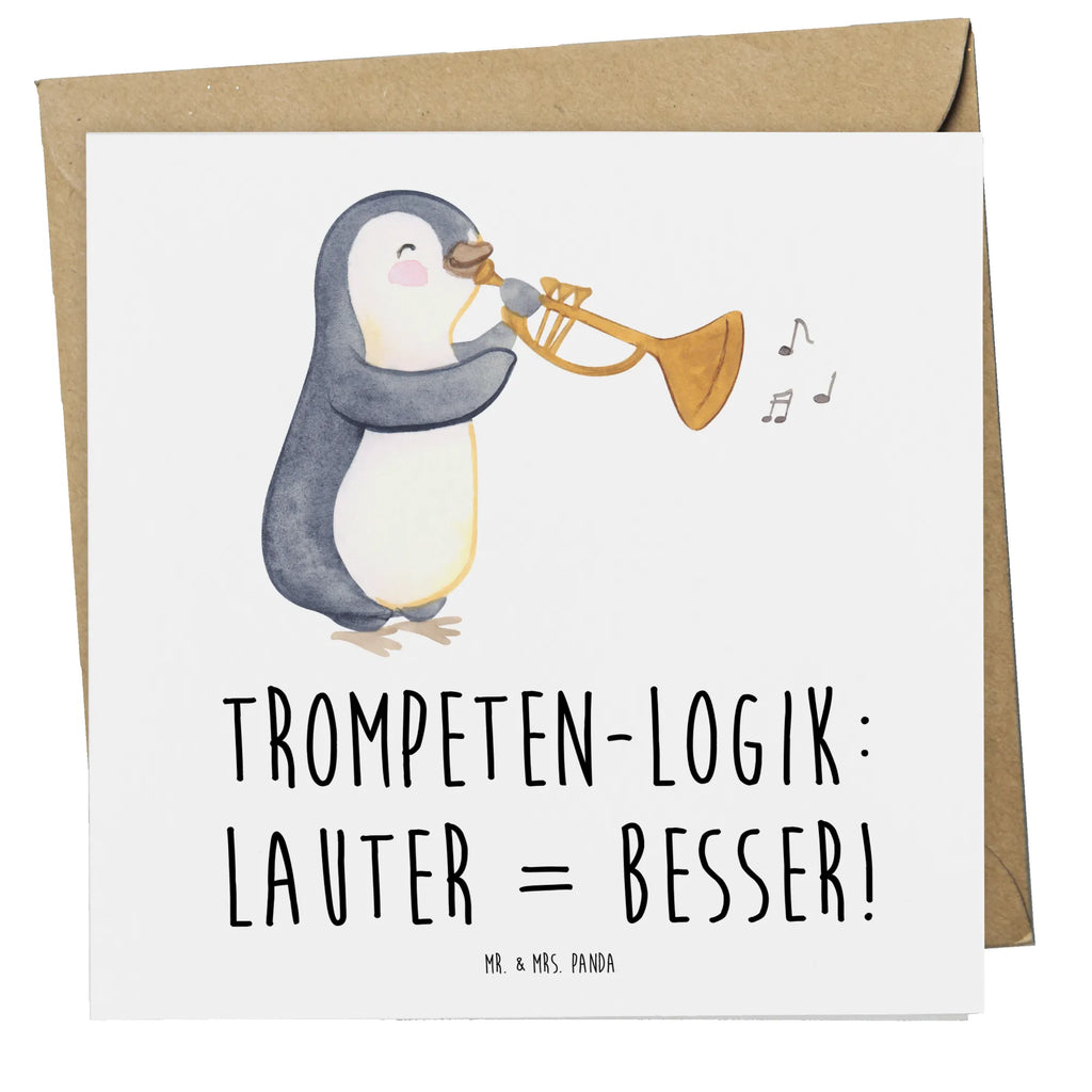 Deluxe Card Trompeten-Logik: Lauter = Besser! Einladungskarte, Glückwunschkarte, Geburtstagskarte, Klappkarte, Hochzeitskarte, Hochwertige Klappkarte, Karte, Hochwertige Grußkarte, Grußkarte, Instrumente, Geschenke Musiker, Musikliebhaber