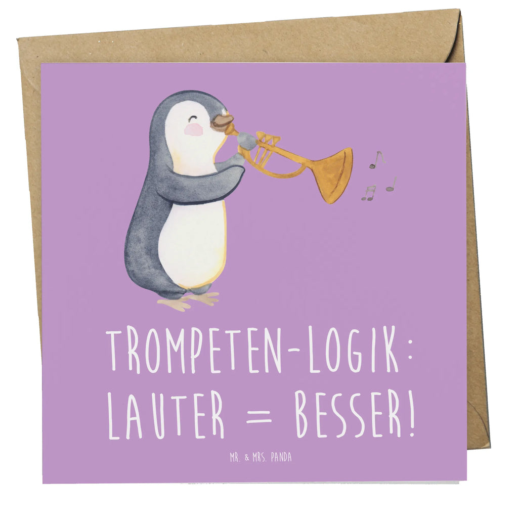 Deluxe Card Trompeten-Logik: Lauter = Besser! Einladungskarte, Glückwunschkarte, Geburtstagskarte, Klappkarte, Hochzeitskarte, Hochwertige Klappkarte, Karte, Hochwertige Grußkarte, Grußkarte, Instrumente, Geschenke Musiker, Musikliebhaber
