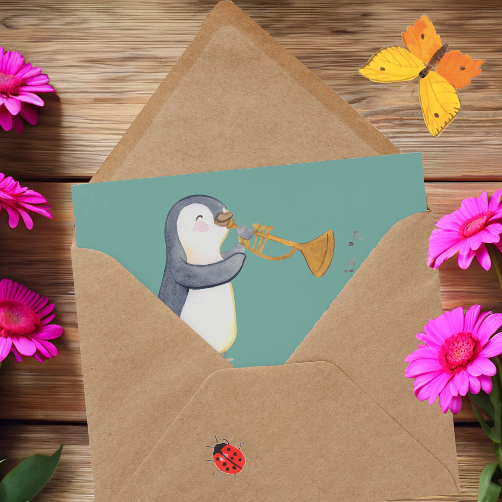 Deluxe Card Trompeten-Logik: Lauter = Besser! Einladungskarte, Glückwunschkarte, Geburtstagskarte, Klappkarte, Hochzeitskarte, Hochwertige Klappkarte, Karte, Hochwertige Grußkarte, Grußkarte, Instrumente, Geschenke Musiker, Musikliebhaber