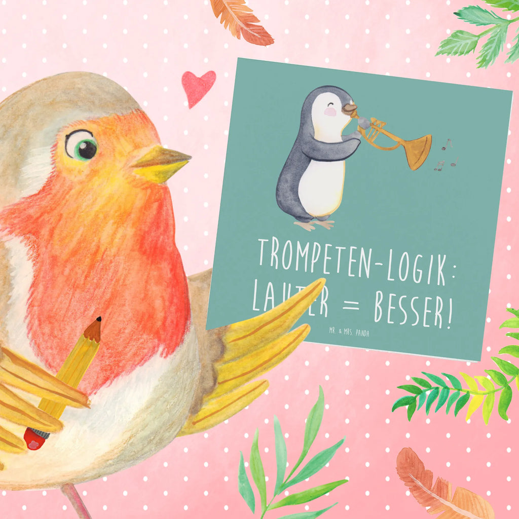 Deluxe Card Trompeten-Logik: Lauter = Besser! Einladungskarte, Glückwunschkarte, Geburtstagskarte, Klappkarte, Hochzeitskarte, Hochwertige Klappkarte, Karte, Hochwertige Grußkarte, Grußkarte, Instrumente, Geschenke Musiker, Musikliebhaber