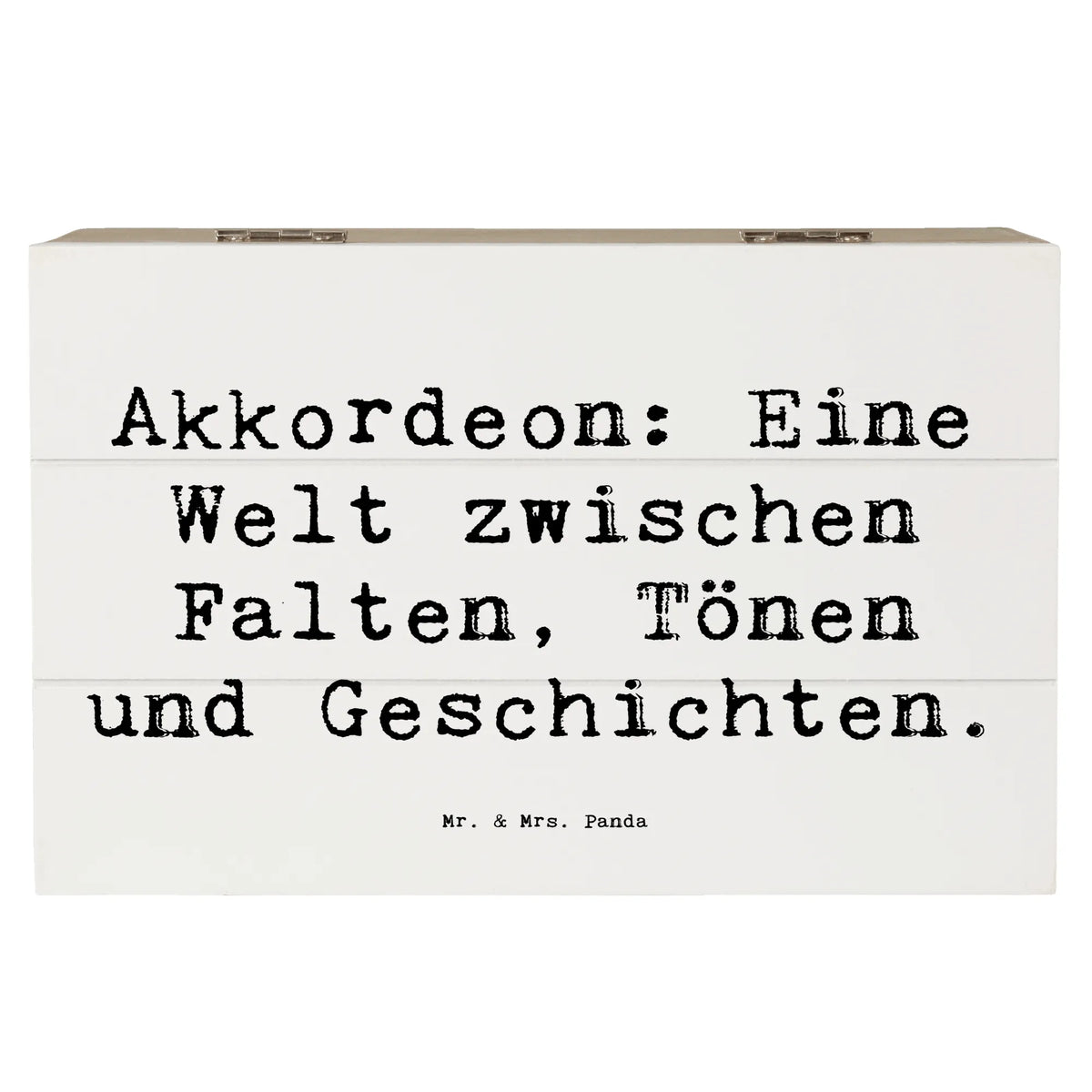 Wooden chest Saying Akkordeon: Eine Welt zwischen Falten, Tönen und Geschichten. Instruments, gifts for musicians, music enthusiasts