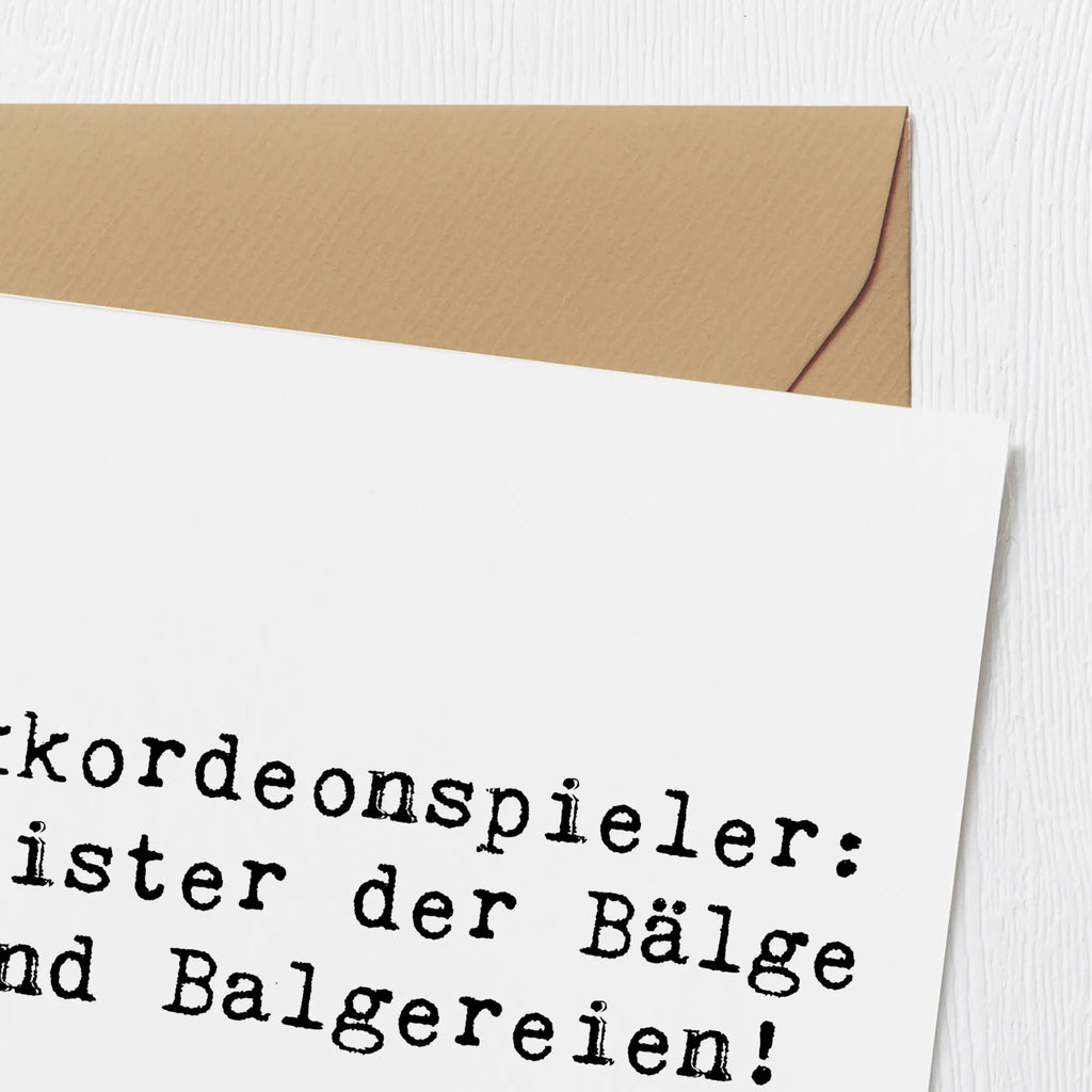 Deluxe Karte Spruch Akkordeonmeister Grußkarte, Glückwunschkarte, Hochwertige Klappkarte, Hochzeitskarte, Geburtstagskarte, Klappkarte, Einladungskarte, Hochwertige Grußkarte, Karte, Instrumente, Geschenke Musiker, Musikliebhaber