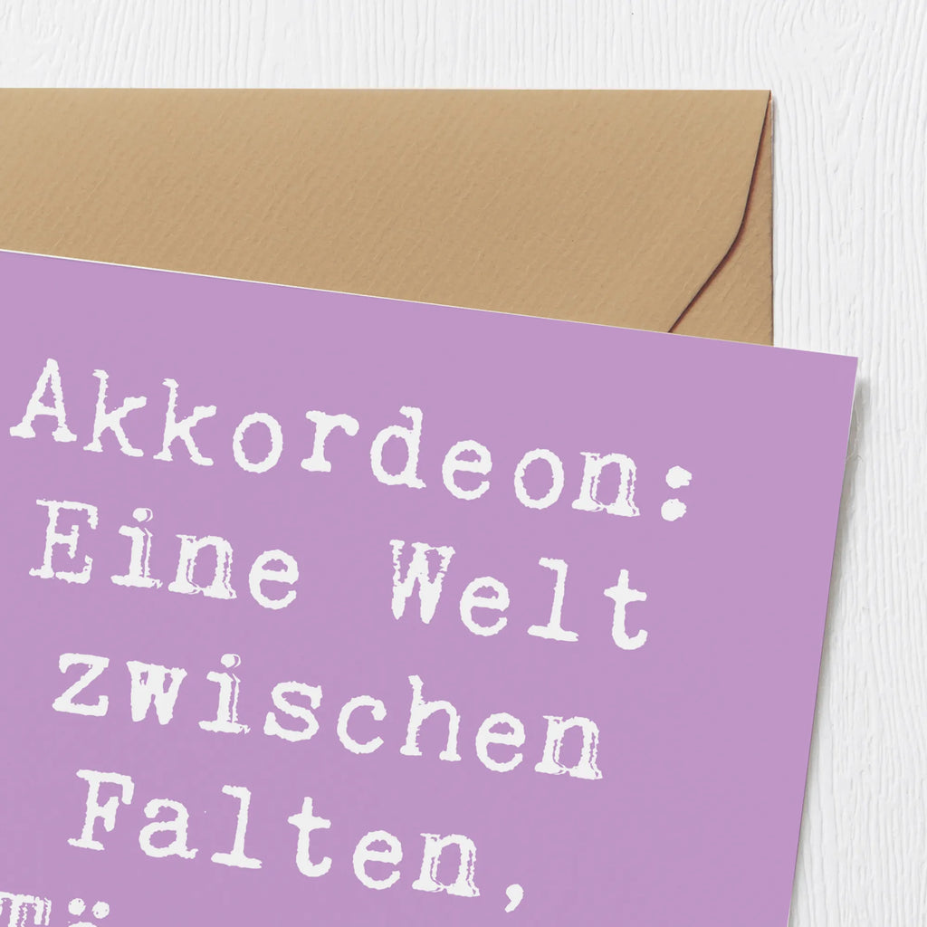Deluxe Karte Spruch Akkordeon: Eine Welt zwischen Falten, Tönen und Geschichten. Geburtstagskarte, Hochzeitskarte, Hochwertige Klappkarte, Einladungskarte, Karte, Hochwertige Grußkarte, Grußkarte, Glückwunschkarte, Klappkarte, Instrumente, Geschenke Musiker, Musikliebhaber