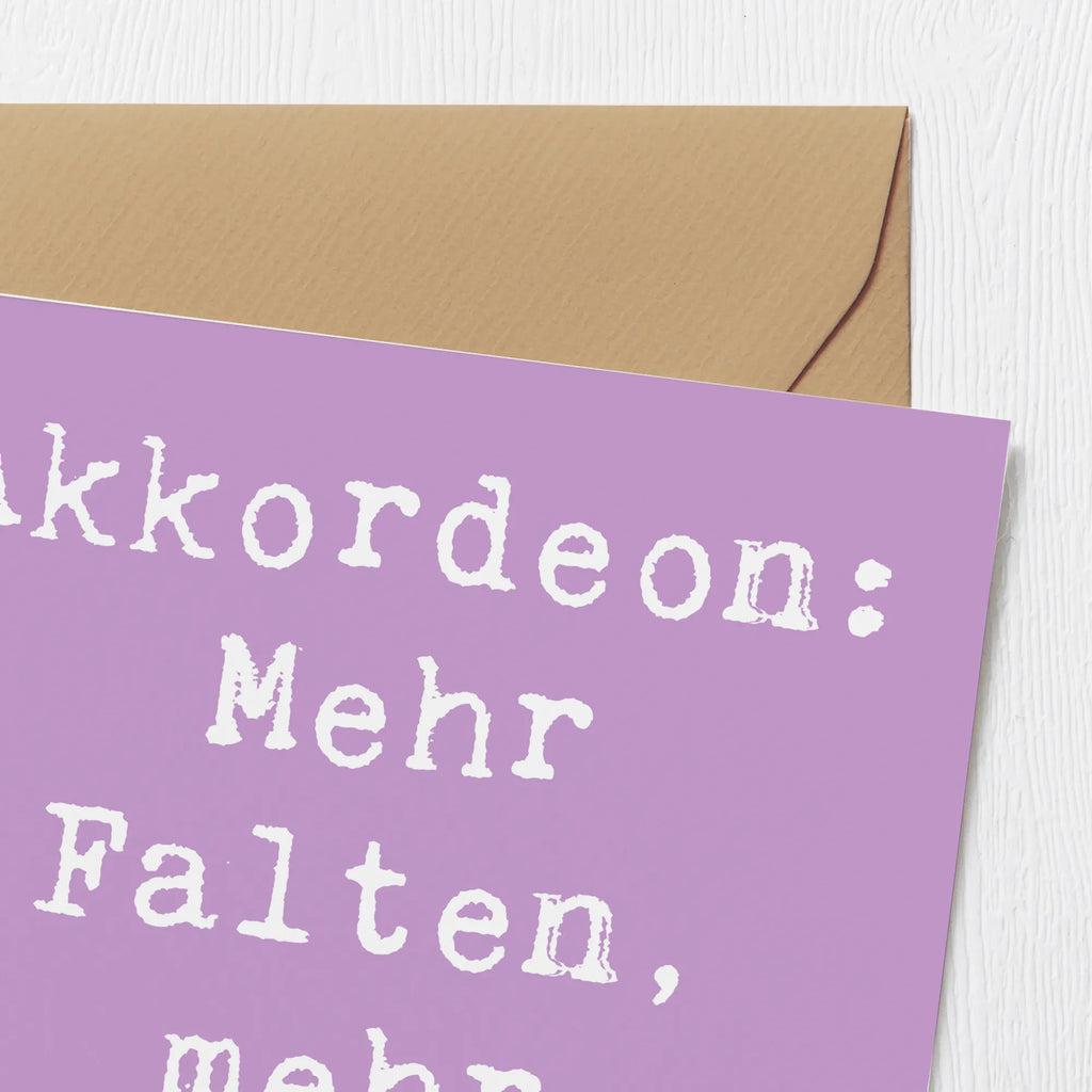 Deluxe Karte Spruch Akkordeon Spaß Hochwertige Grußkarte, Karte, Geburtstagskarte, Grußkarte, Einladungskarte, Hochwertige Klappkarte, Klappkarte, Glückwunschkarte, Hochzeitskarte, Instrumente, Geschenke Musiker, Musikliebhaber