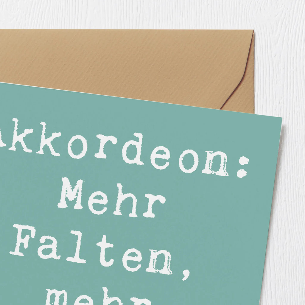 Deluxe Karte Spruch Akkordeon Spaß Hochwertige Grußkarte, Karte, Geburtstagskarte, Grußkarte, Einladungskarte, Hochwertige Klappkarte, Klappkarte, Glückwunschkarte, Hochzeitskarte, Instrumente, Geschenke Musiker, Musikliebhaber