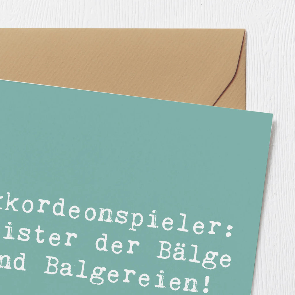 Deluxe Karte Spruch Akkordeonmeister Grußkarte, Glückwunschkarte, Hochwertige Klappkarte, Hochzeitskarte, Geburtstagskarte, Klappkarte, Einladungskarte, Hochwertige Grußkarte, Karte, Instrumente, Geschenke Musiker, Musikliebhaber
