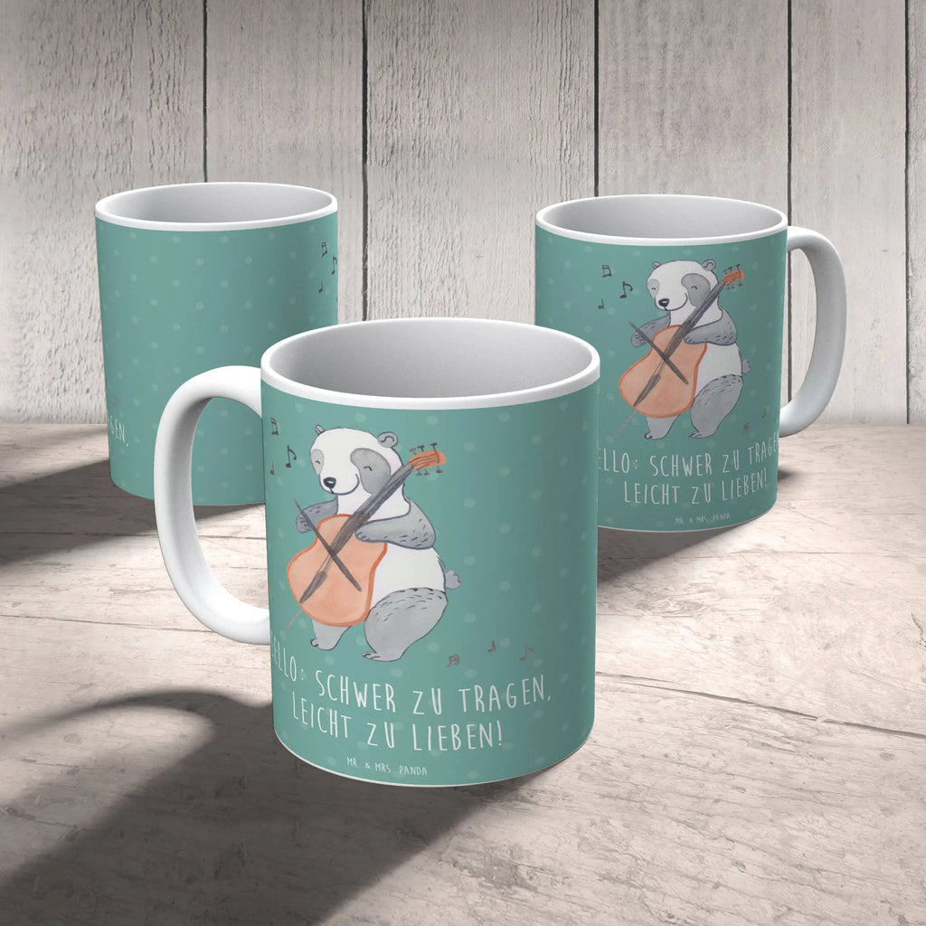 Mug Cello: Schwer zu tragen, leicht zu lieben! Porzellantasse, Tasse mit Motiven, Geschenktasse, Keramiktasse, Tasse, Kaffeetasse, Teetasse, Bürotasse, Tasse mit Zitaten, Instrumente, Geschenke Musiker, Musikliebhaber