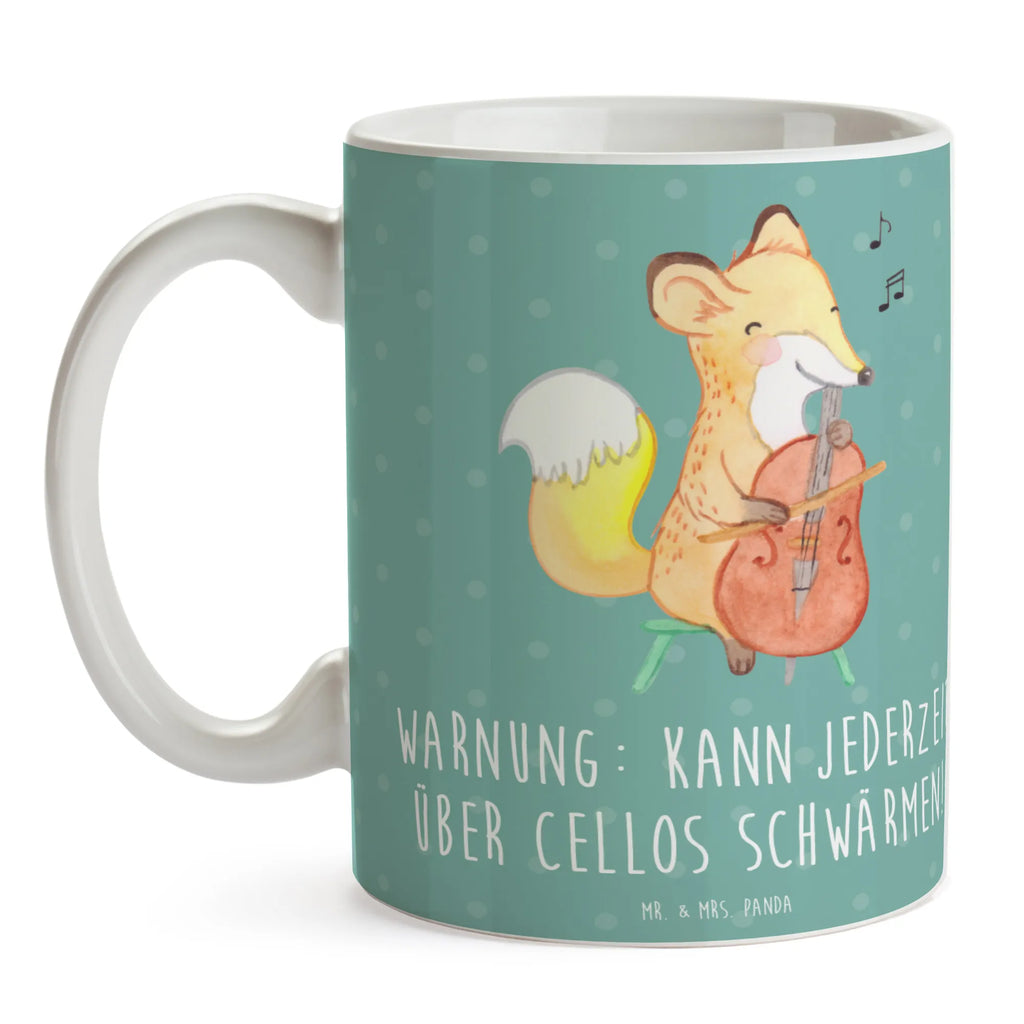 Tasse Cello Schwärmerei Keramiktasse, Teetasse, Tasse mit Zitaten, Tasse mit Motiven, Geschenktasse, Kaffeetasse, Bürotasse, Tasse, Porzellantasse, Instrumente, Geschenke Musiker, Musikliebhaber