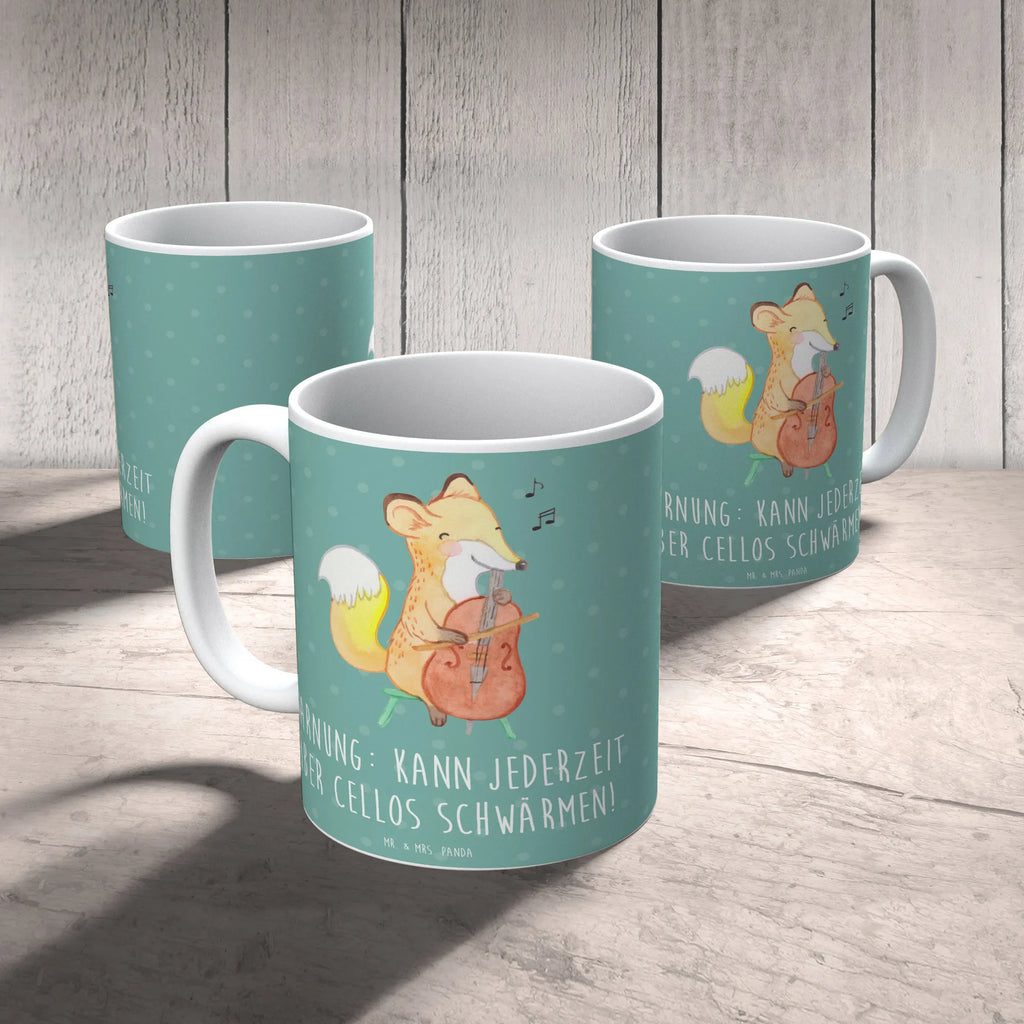 Tasse Cello Schwärmerei Keramiktasse, Teetasse, Tasse mit Zitaten, Tasse mit Motiven, Geschenktasse, Kaffeetasse, Bürotasse, Tasse, Porzellantasse, Instrumente, Geschenke Musiker, Musikliebhaber
