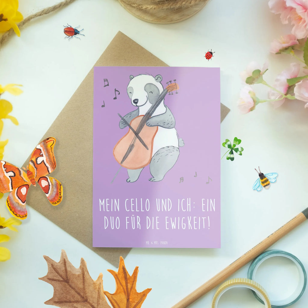 Greetings card Mein Cello und ich: Ein Duo für die Ewigkeit! Ansichtskarten, Hochzeitskarte, Glückwunschkarte, Einladungskarte, Klappkarte, Grußkarte, Karte, Geburtstagskarte, Instrumente, Geschenke Musiker, Musikliebhaber