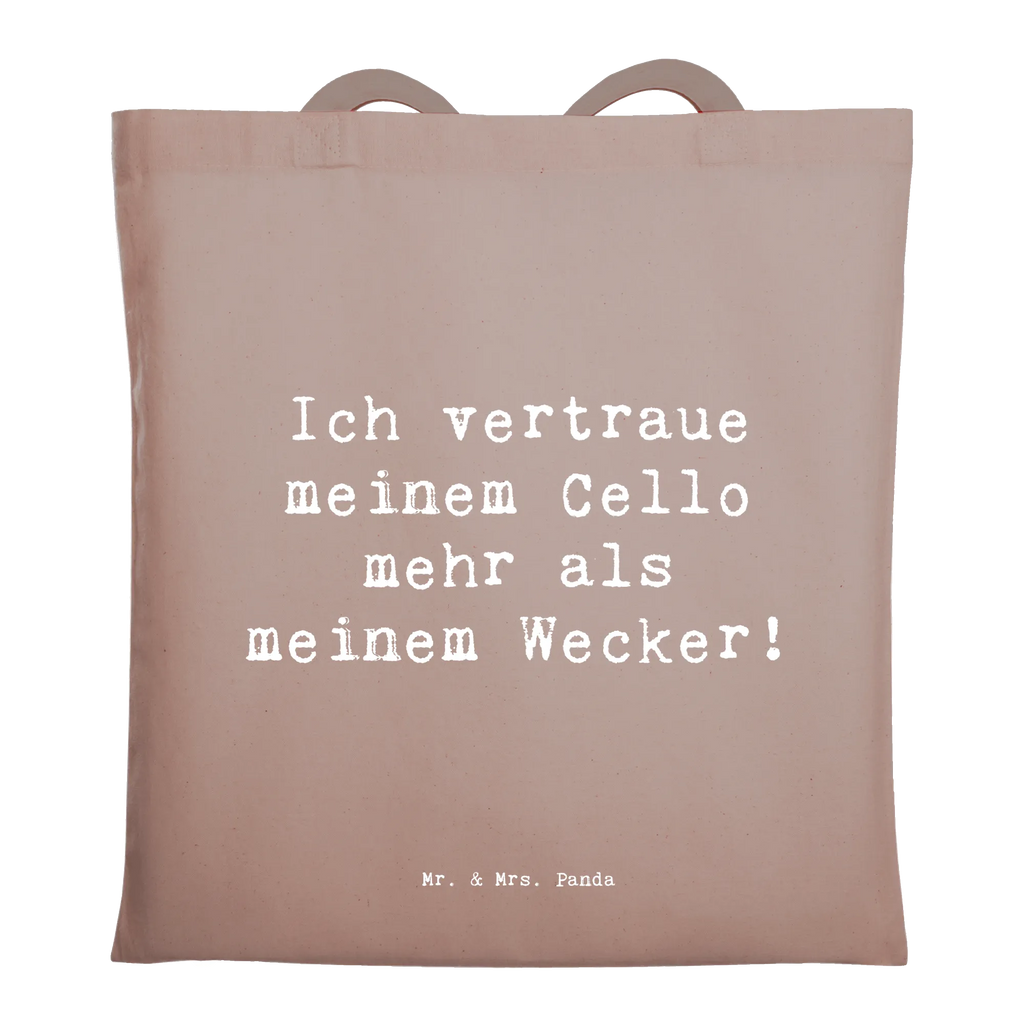 Tragetasche Ich vertraue meinem Cello mehr als meinem Wecker - Cello Humor Beuteltasche, Beutel, Einkaufstasche, Jutebeutel, Stoffbeutel, Tasche, Shopper, Umhängetasche, Strandtasche, Schultertasche, Stofftasche, Tragetasche, Badetasche, Jutetasche, Einkaufstüte, Laptoptasche, Instrumente, Geschenke Musiker, Musikliebhaber