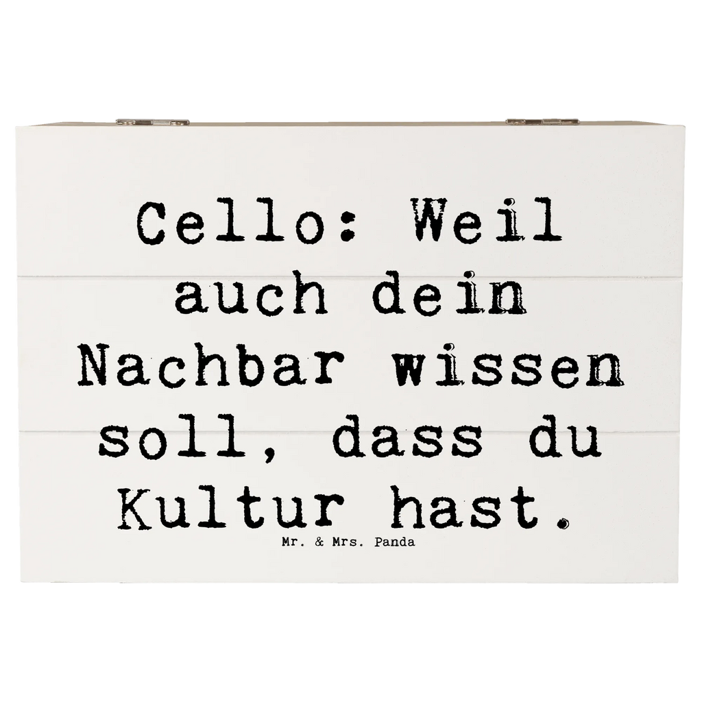 Holzkiste Spruch Cello Kultur Truhe, XXL, Geschenkdose, Aufbewahrungsbox, Geschenkbox, Erinnerungsbox, Schatulle, Schatzkiste, Kiste, Dekokiste, Holzkiste, Erinnerungskiste, Instrumente, Geschenke Musiker, Musikliebhaber