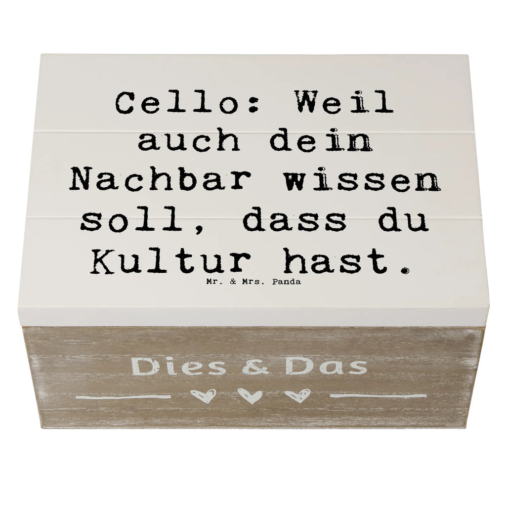 Holzkiste Spruch Cello Kultur Truhe, XXL, Geschenkdose, Aufbewahrungsbox, Geschenkbox, Erinnerungsbox, Schatulle, Schatzkiste, Kiste, Dekokiste, Holzkiste, Erinnerungskiste, Instrumente, Geschenke Musiker, Musikliebhaber