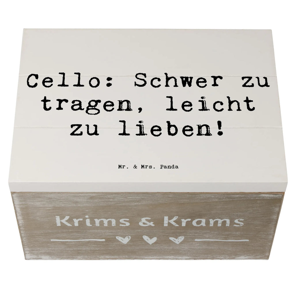 Wooden chest Saying Cello: Schwer zu tragen, leicht zu lieben! Schatzkiste, Geschenkbox, Aufbewahrungsbox, Dekokiste, Erinnerungsbox, Holzkiste, Truhe, XXL, Schatulle, Kiste, Erinnerungskiste, Geschenkdose, Instrumente, Geschenke Musiker, Musikliebhaber