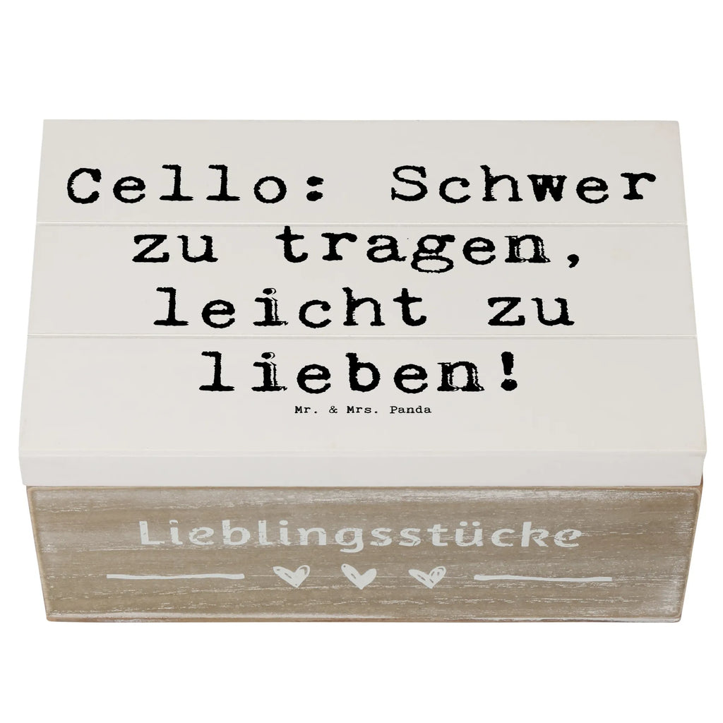 Wooden chest Saying Cello: Schwer zu tragen, leicht zu lieben! Schatzkiste, Geschenkbox, Aufbewahrungsbox, Dekokiste, Erinnerungsbox, Holzkiste, Truhe, XXL, Schatulle, Kiste, Erinnerungskiste, Geschenkdose, Instrumente, Geschenke Musiker, Musikliebhaber