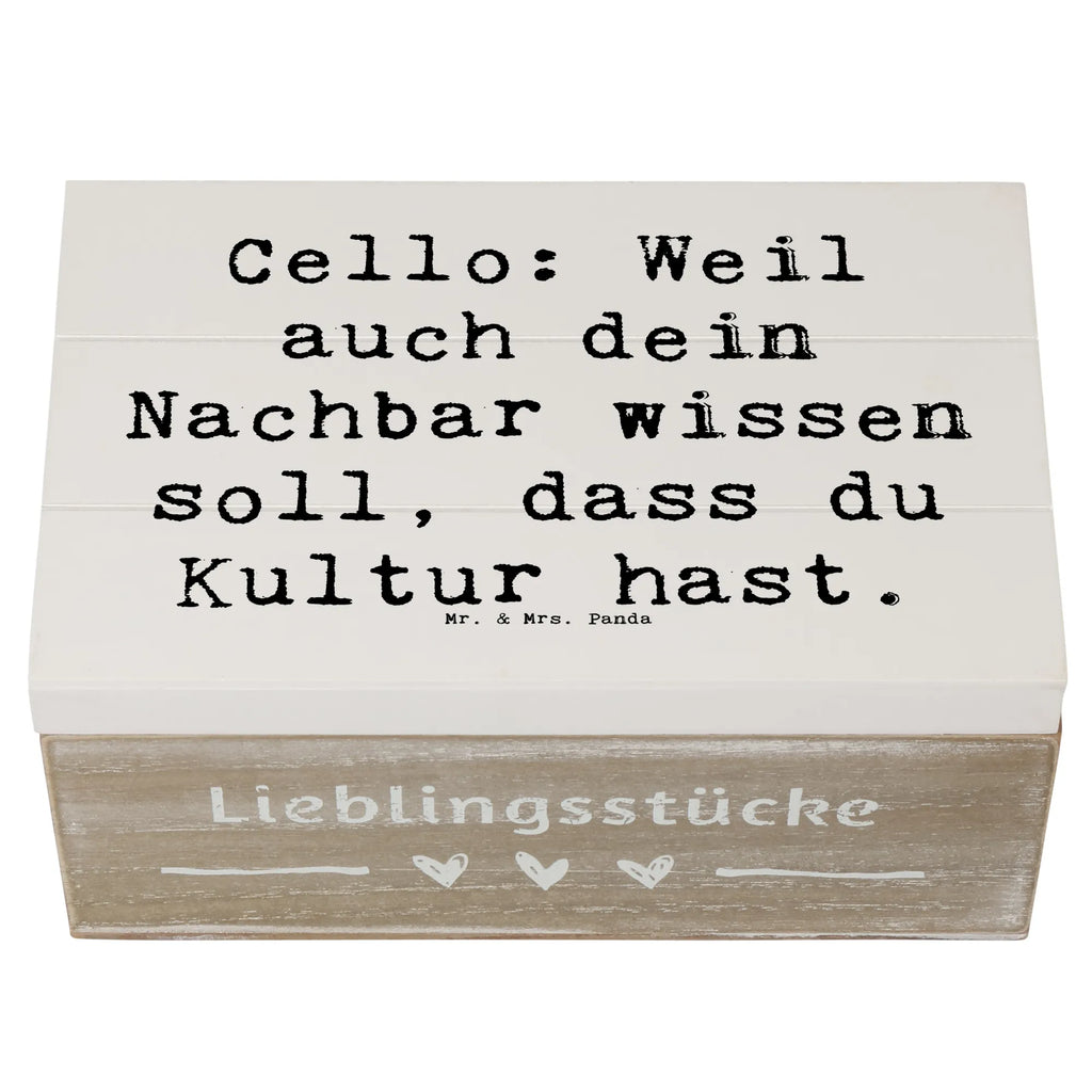 Holzkiste Spruch Cello Kultur Truhe, XXL, Geschenkdose, Aufbewahrungsbox, Geschenkbox, Erinnerungsbox, Schatulle, Schatzkiste, Kiste, Dekokiste, Holzkiste, Erinnerungskiste, Instrumente, Geschenke Musiker, Musikliebhaber