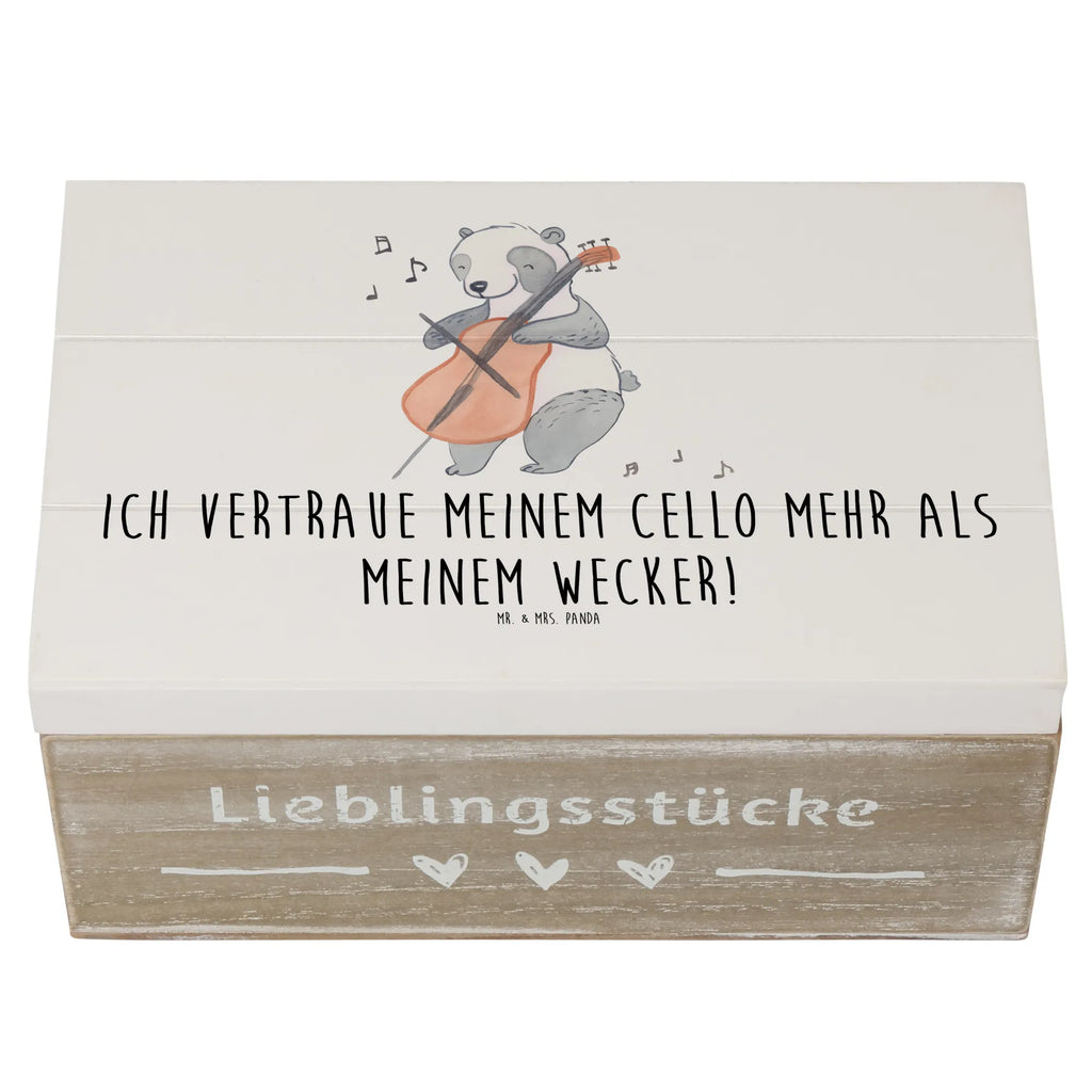 Wooden chest Ich vertraue meinem Cello mehr als meinem Wecker! Truhe, Geschenkbox, Holzkiste, Dekokiste, Aufbewahrungsbox, XXL, Erinnerungsbox, Schatulle, Geschenkdose, Kiste, Schatzkiste, Erinnerungskiste, Instrumente, Geschenke Musiker, Musikliebhaber