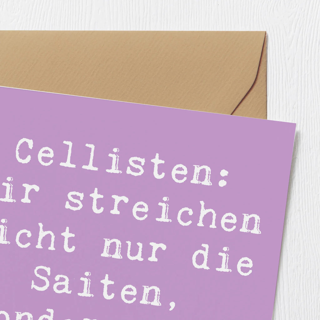 Deluxe Karte Spruch Cello Herz Glückwunschkarte, Karte, Einladungskarte, Hochwertige Klappkarte, Hochwertige Grußkarte, Geburtstagskarte, Klappkarte, Hochzeitskarte, Grußkarte, Instrumente, Geschenke Musiker, Musikliebhaber