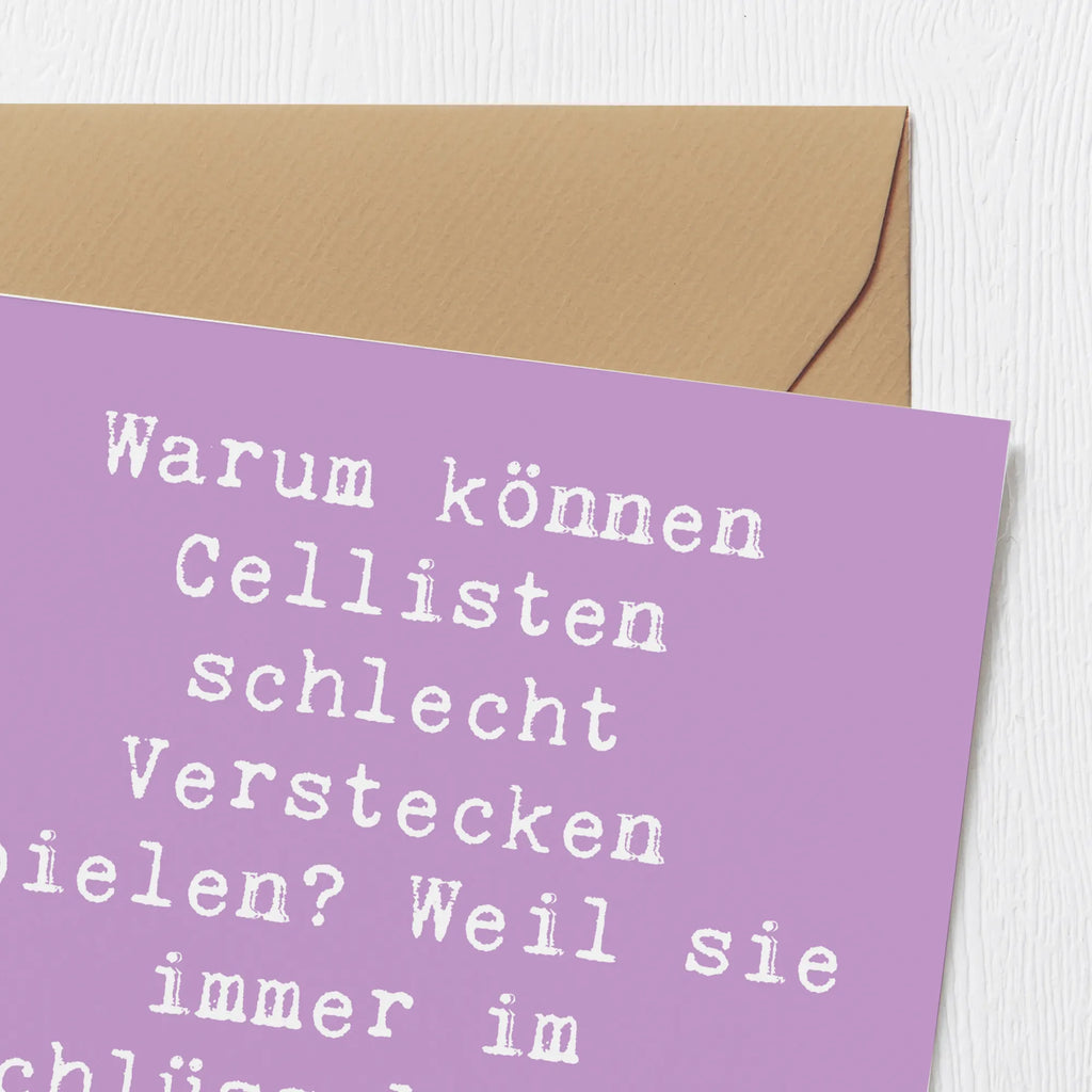 Deluxe Karte Spruch Cello Schlüsselmoment Geburtstagskarte, Hochwertige Klappkarte, Grußkarte, Karte, Klappkarte, Hochzeitskarte, Glückwunschkarte, Hochwertige Grußkarte, Einladungskarte, Instrumente, Geschenke Musiker, Musikliebhaber