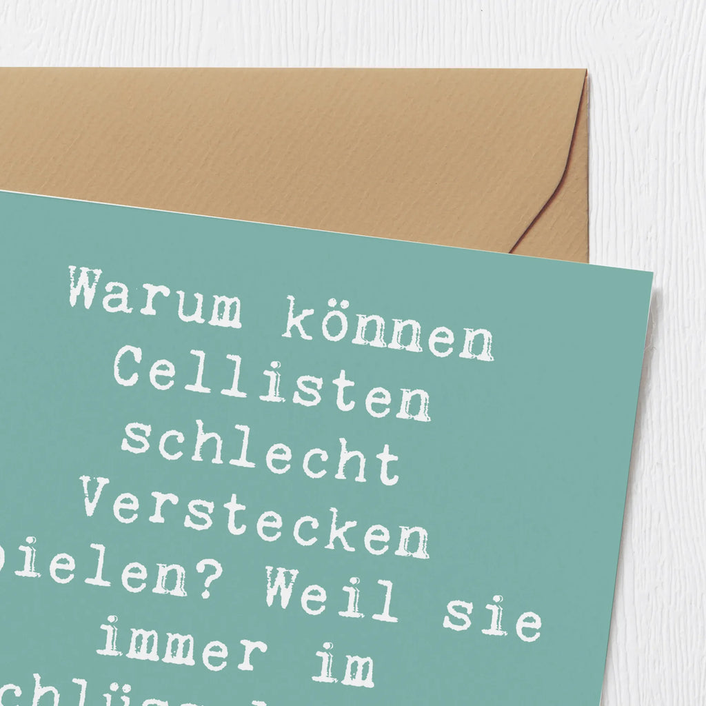Deluxe Karte Spruch Cello Schlüsselmoment Geburtstagskarte, Hochwertige Klappkarte, Grußkarte, Karte, Klappkarte, Hochzeitskarte, Glückwunschkarte, Hochwertige Grußkarte, Einladungskarte, Instrumente, Geschenke Musiker, Musikliebhaber