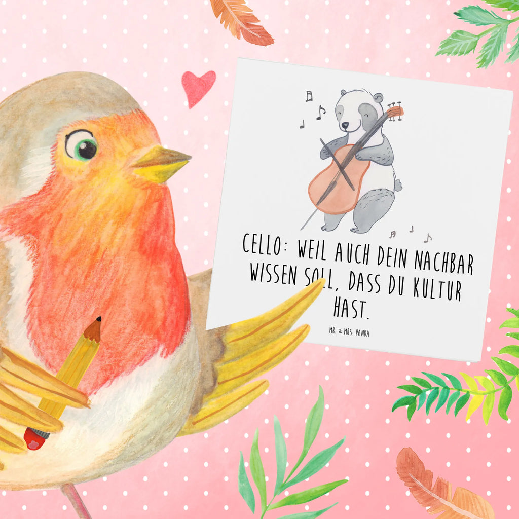 Deluxe Card Cello: Weil auch dein Nachbar wissen soll, dass du Kultur hast. Geburtstagskarte, Hochwertige Klappkarte, Grußkarte, Einladungskarte, Klappkarte, Glückwunschkarte, Karte, Hochzeitskarte, Hochwertige Grußkarte, Instrumente, Geschenke Musiker, Musikliebhaber