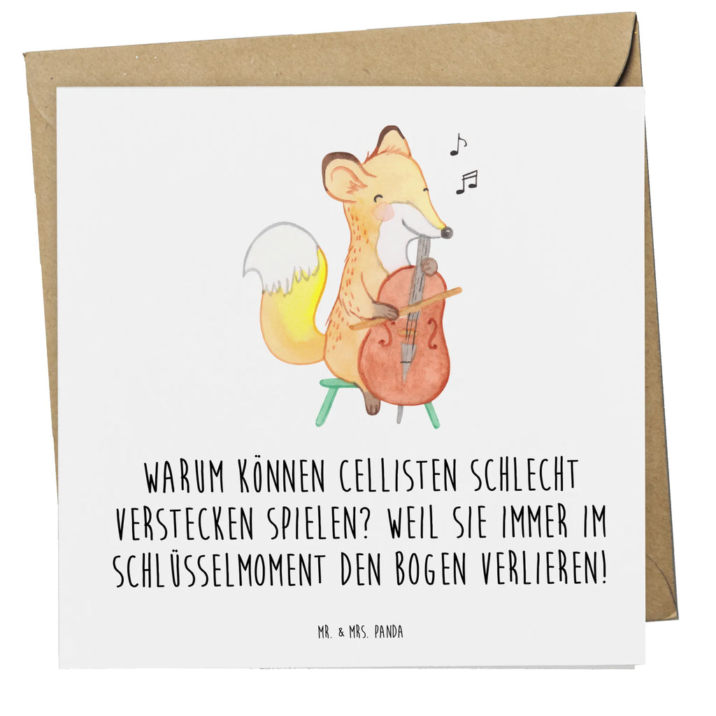 Deluxe Card Warum können Cellisten schlecht Verstecken spielen? Weil sie immer im Schlüsselmoment den Bogen verlieren! Klappkarte, Hochwertige Grußkarte, Glückwunschkarte, Grußkarte, Hochzeitskarte, Einladungskarte, Karte, Geburtstagskarte, Hochwertige Klappkarte, Instrumente, Geschenke Musiker, Musikliebhaber