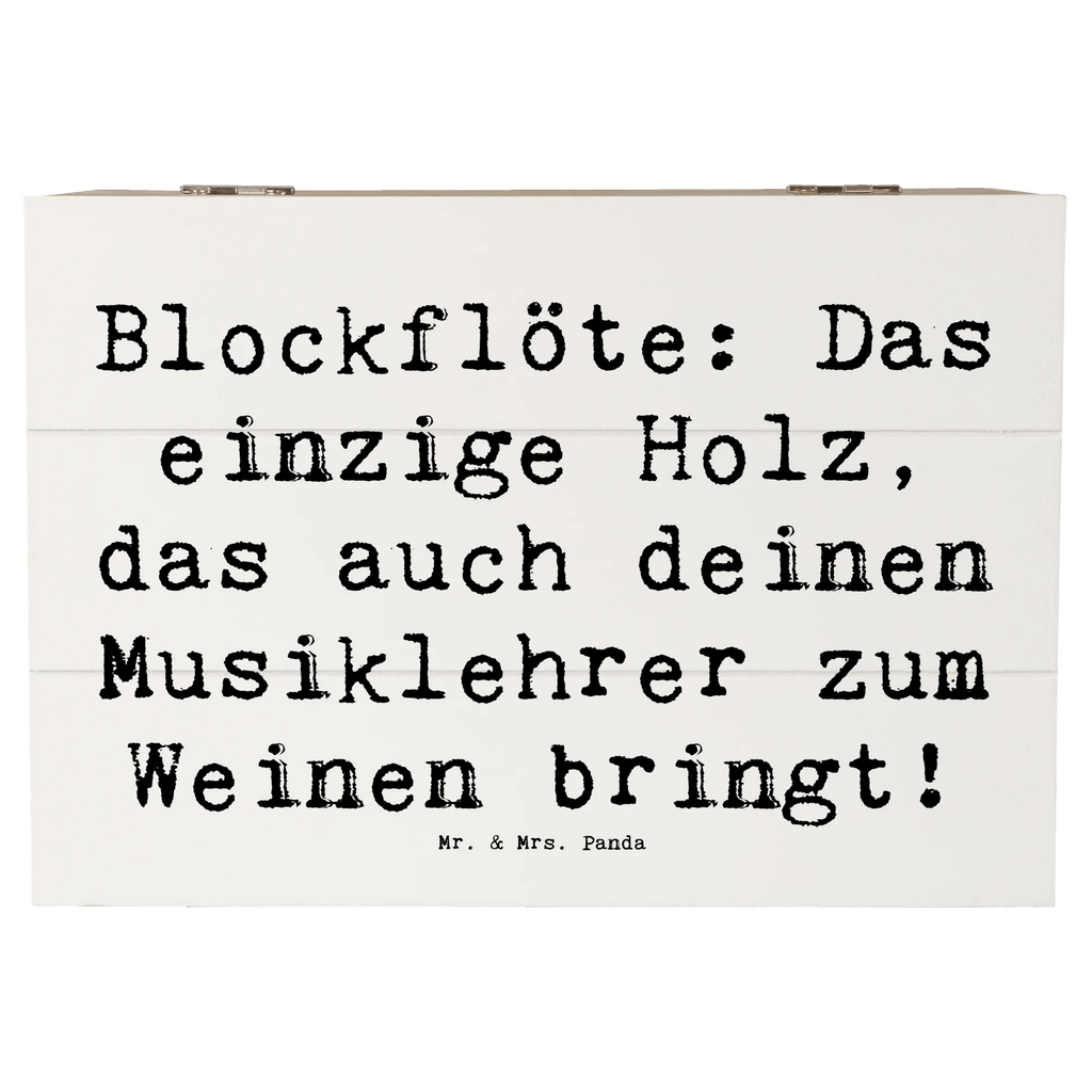 Holzkiste Spruch Blockflöte Humor Erinnerungsbox, Geschenkdose, Truhe, Dekokiste, Geschenkbox, Kiste, Schatulle, XXL, Holzkiste, Erinnerungskiste, Schatzkiste, Aufbewahrungsbox, Instrumente, Geschenke Musiker, Musikliebhaber