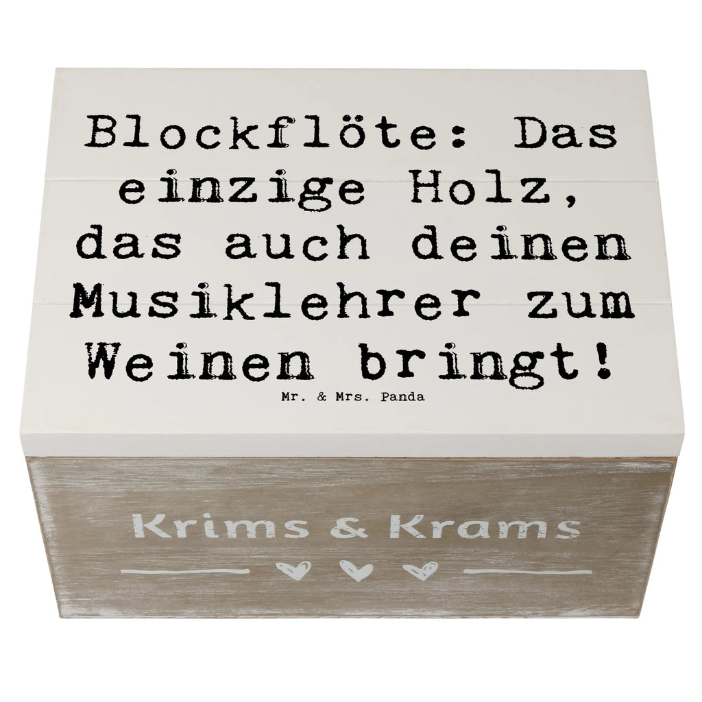 Holzkiste Spruch Blockflöte Humor Erinnerungsbox, Geschenkdose, Truhe, Dekokiste, Geschenkbox, Kiste, Schatulle, XXL, Holzkiste, Erinnerungskiste, Schatzkiste, Aufbewahrungsbox, Instrumente, Geschenke Musiker, Musikliebhaber