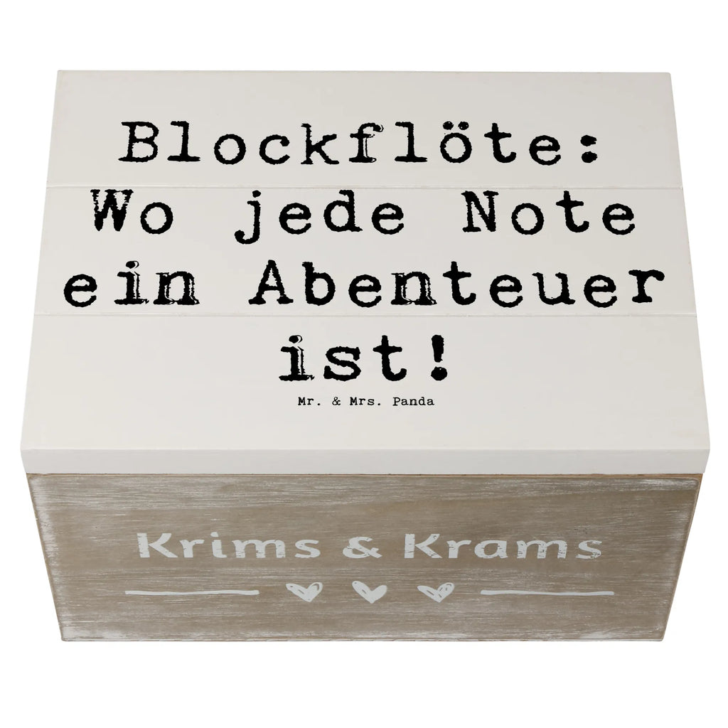 Holzkiste Spruch Abenteuer Blockflöte Geschenkbox, Holzkiste, Erinnerungsbox, Aufbewahrungsbox, Dekokiste, Erinnerungskiste, Geschenkdose, Truhe, XXL, Kiste, Schatulle, Schatzkiste, Instrumente, Geschenke Musiker, Musikliebhaber
