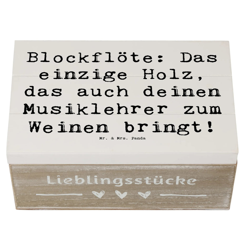 Holzkiste Spruch Blockflöte Humor Erinnerungsbox, Geschenkdose, Truhe, Dekokiste, Geschenkbox, Kiste, Schatulle, XXL, Holzkiste, Erinnerungskiste, Schatzkiste, Aufbewahrungsbox, Instrumente, Geschenke Musiker, Musikliebhaber