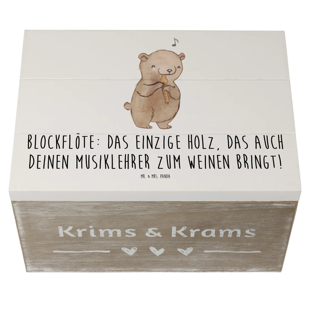 Holzkiste Blockflöte Humor Schatulle, Dekokiste, Kiste, Geschenkbox, Erinnerungsbox, Holzkiste, XXL, Truhe, Aufbewahrungsbox, Schatzkiste, Geschenkdose, Erinnerungskiste, Instrumente, Geschenke Musiker, Musikliebhaber