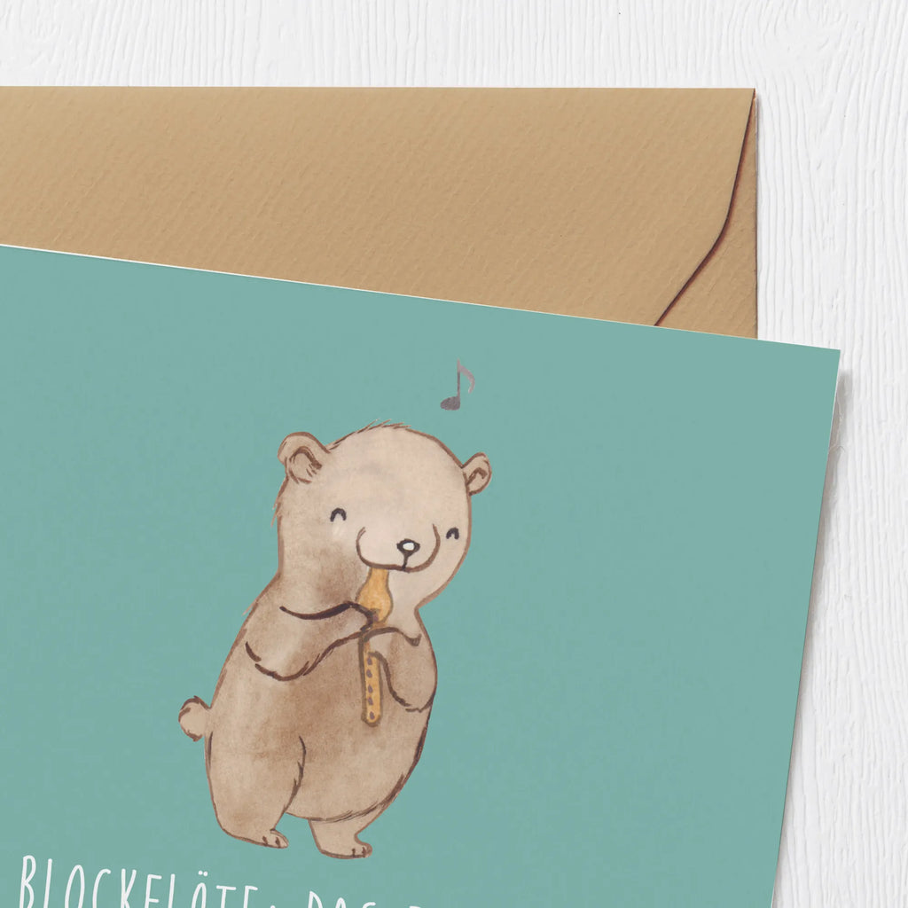 Deluxe Card Blockflöte: Das einzige Instrument, bei dem alle froh sind, wenn du den Ton triffst! Karte, Hochzeitskarte, Grußkarte, Einladungskarte, Glückwunschkarte, Klappkarte, Hochwertige Klappkarte, Geburtstagskarte, Hochwertige Grußkarte, Instrumente, Geschenke Musiker, Musikliebhaber