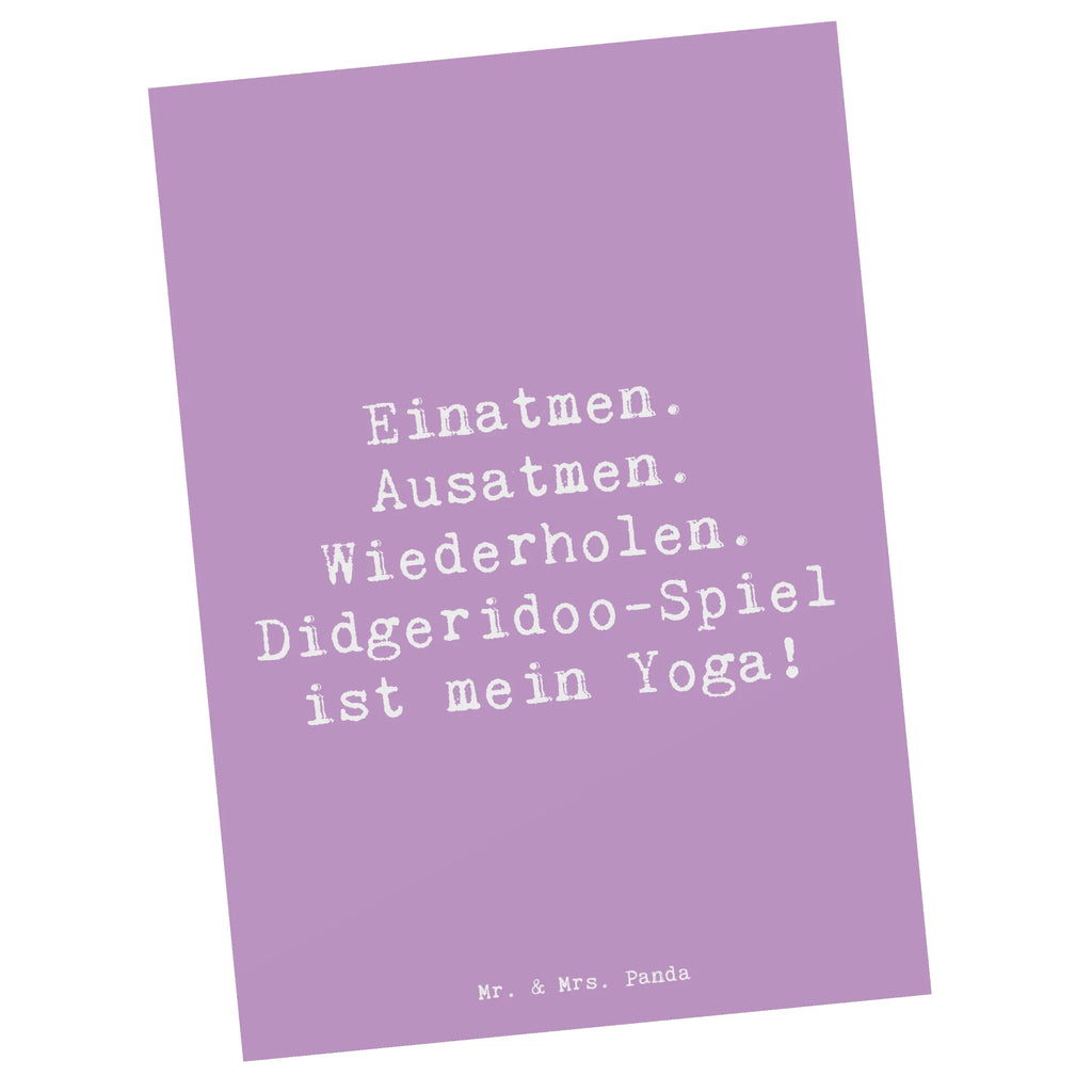 Postcard Saying Einatmen. Ausatmen. Wiederholen. Didgeridoo-Spiel ist mein Yoga! Ansichtskarte, Dankeskarte, Karte, Ansichtskarten, Einladungskarten Geburtstag, Einladungskarte, Geburtstagskarte, Einladung Geburtstag, Einladung, Postkarte, Geschenkkarte, Grußkarte, Instrumente, Geschenke Musiker, Musikliebhaber