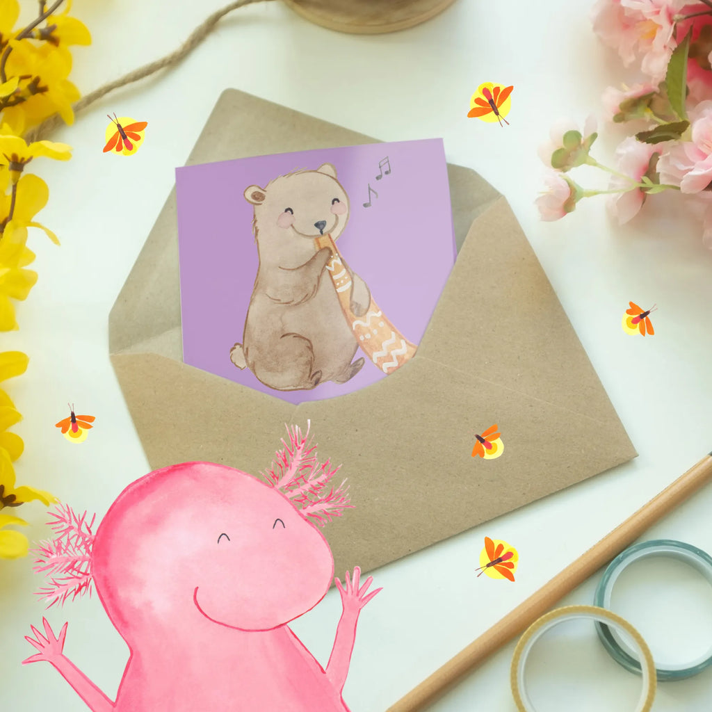 Greetings card Ich blase keine heiße Luft! Ich spiele Didgeridoo! Hochzeitskarte, Ansichtskarten, Grußkarte, Karte, Glückwunschkarte, Geburtstagskarte, Einladungskarte, Klappkarte, Instrumente, Geschenke Musiker, Musikliebhaber